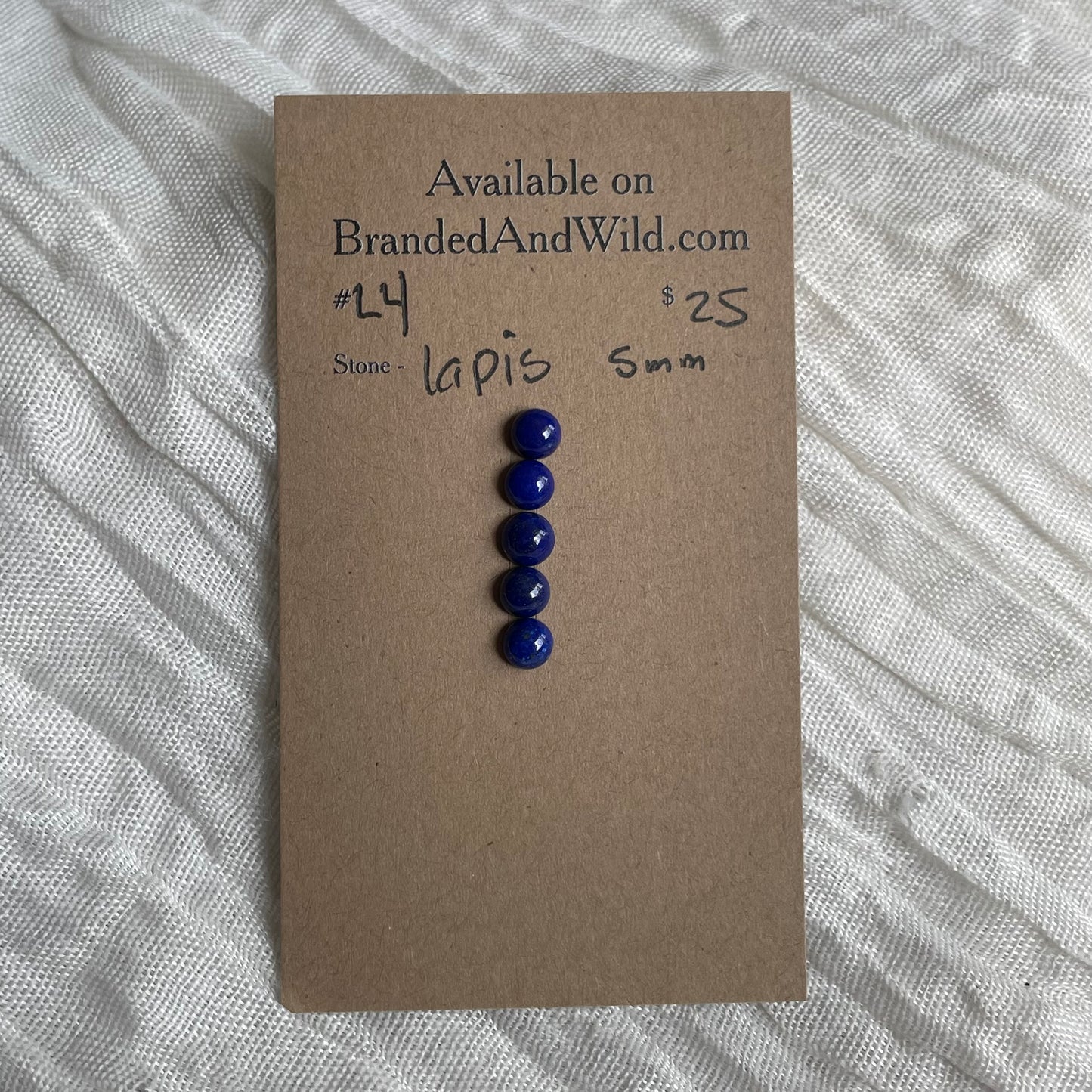 Lapis Cabochon - L4 572B124D-50F0-4CD7-884A-E1D204FAACE5 Brandedandwild.com