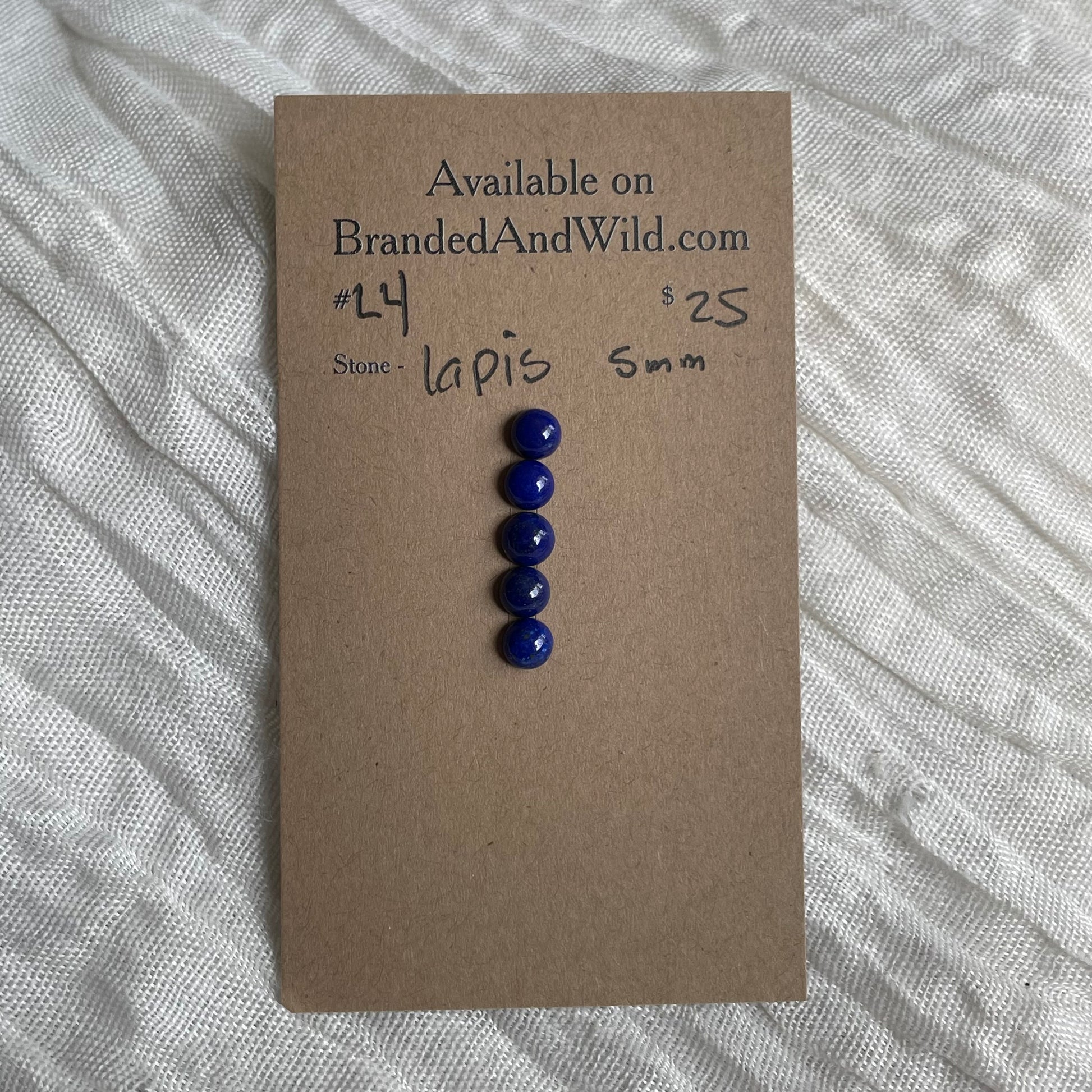 Lapis Cabochon - L4 572B124D-50F0-4CD7-884A-E1D204FAACE5 Brandedandwild.com