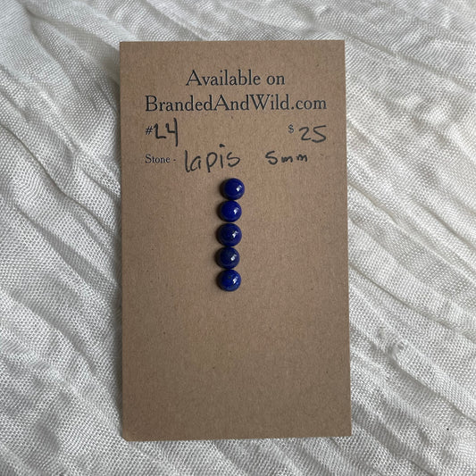 Lapis Cabochon - L4 572B124D-50F0-4CD7-884A-E1D204FAACE5 Brandedandwild.com