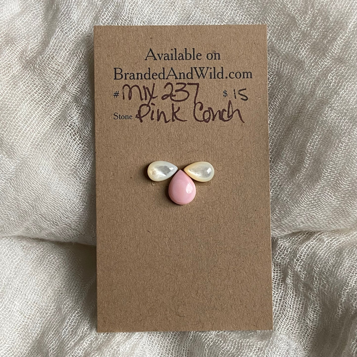 Pink Conch Mix Cabochon - MIX237 5742B021-41E7-4C08-96ED-95137F3B1397 Brandedandwild.com