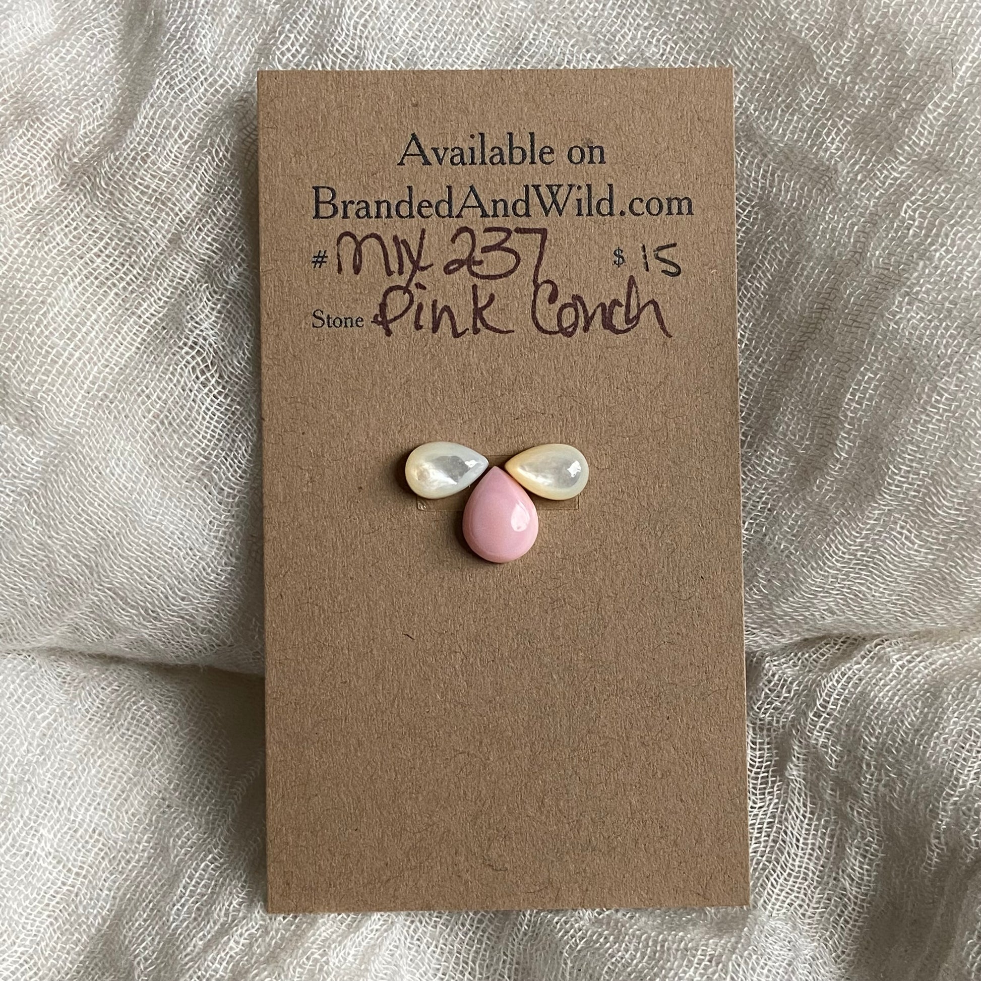 Pink Conch Mix Cabochon - MIX237 5742B021-41E7-4C08-96ED-95137F3B1397 Brandedandwild.com