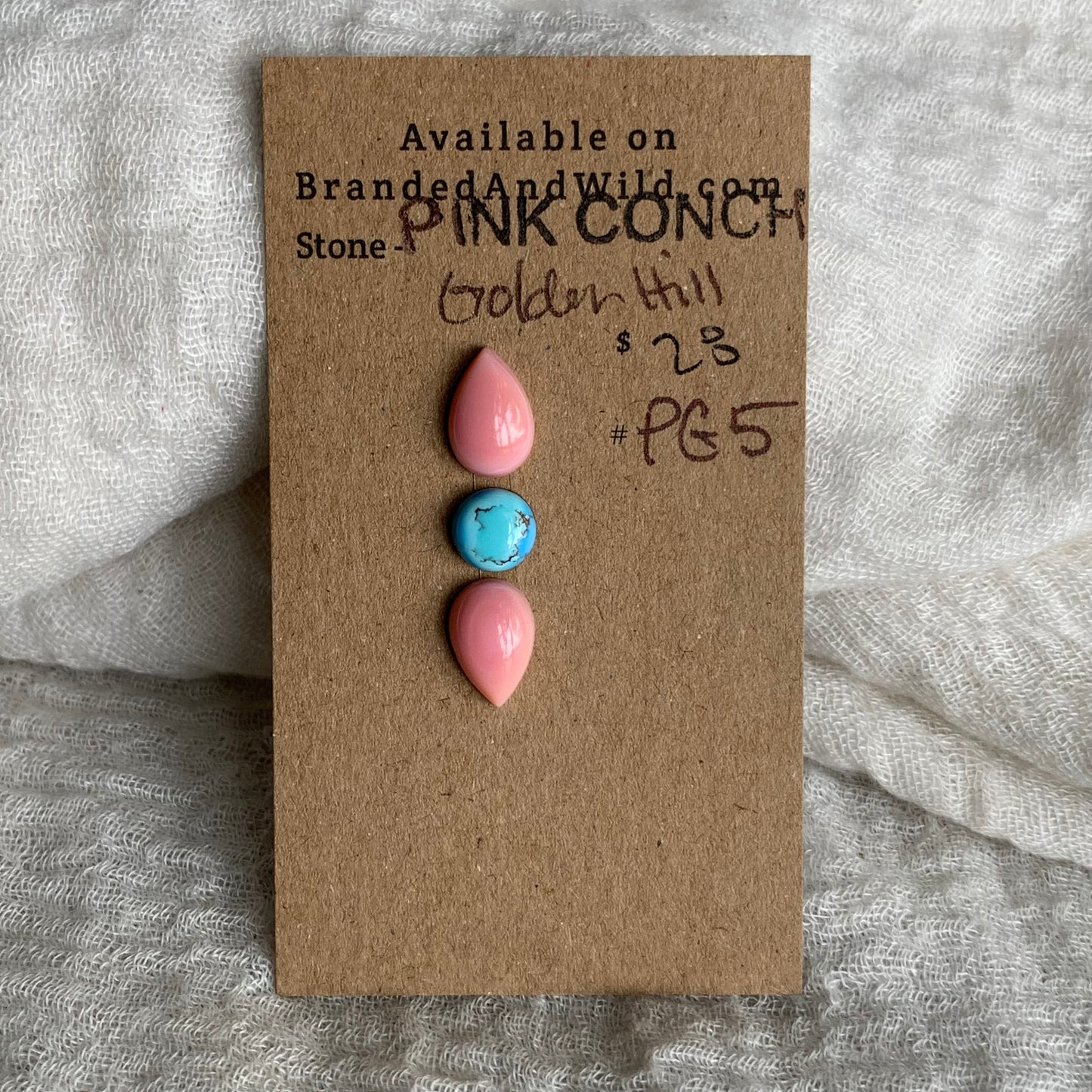 Pink Conch/Golden Hill Cabochon - PG5