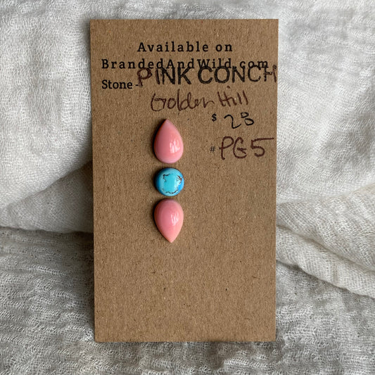 Pink Conch/Golden Hill Cabochon - PG5