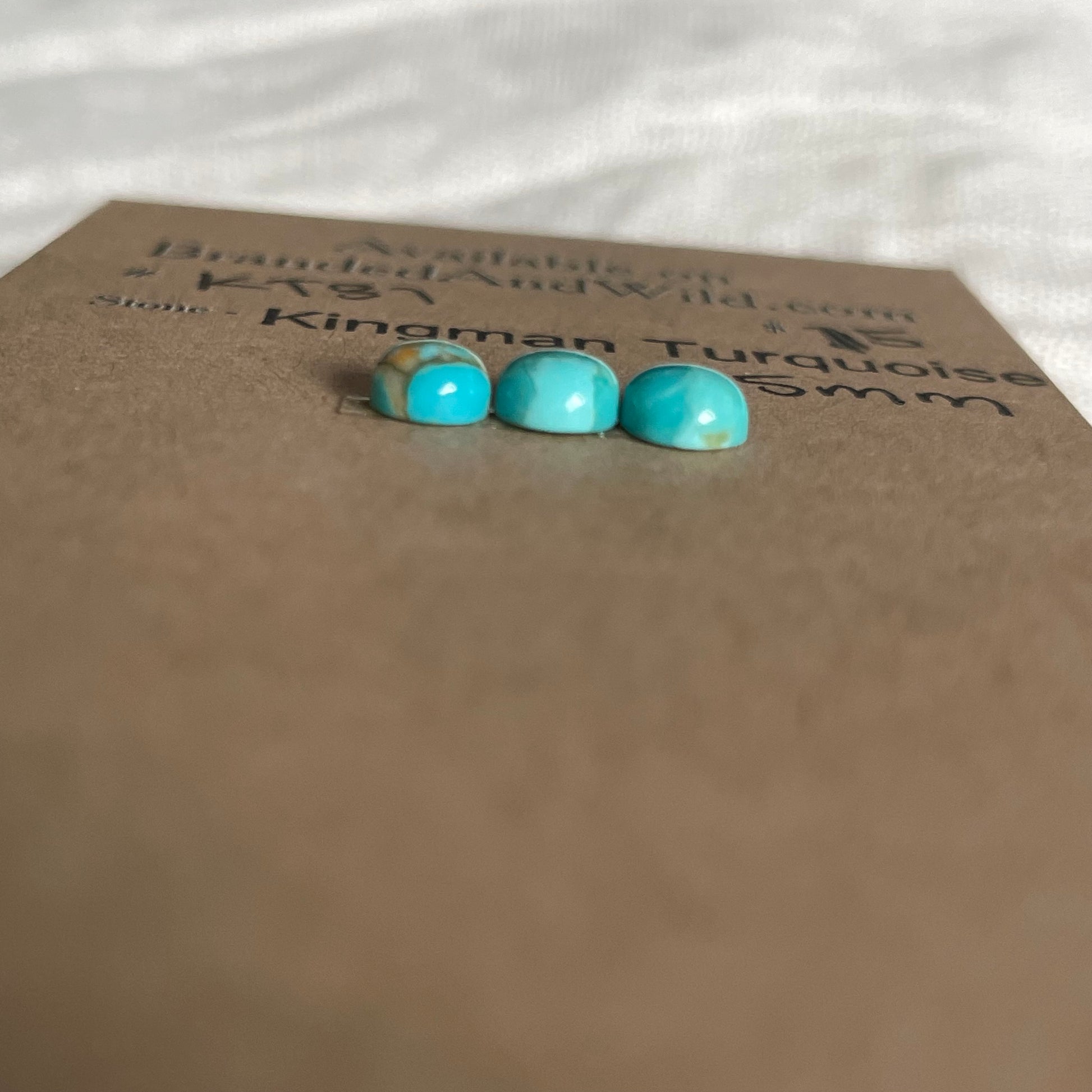 Kingman Turquoise Cabochon - KT87 57537AD5-6CE8-4C04-A0D4-F3FFEEC0DD39 Brandedandwild.com