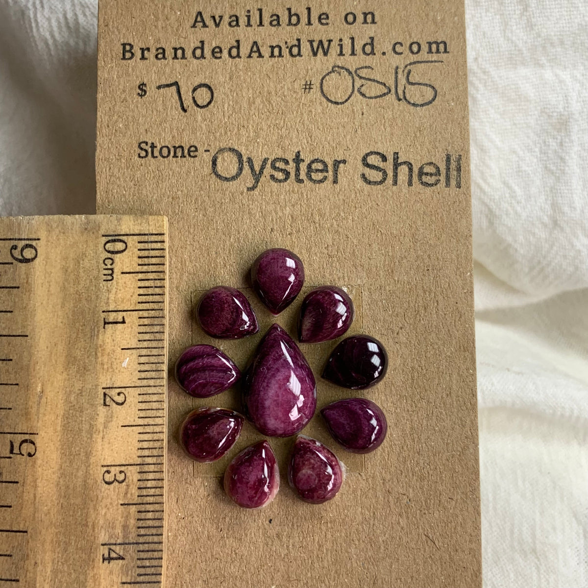 Oyster Shell Cabochon - OS15 575EC3B1-A783-4A01-A927-232AC322C147 Brandedandwild.com