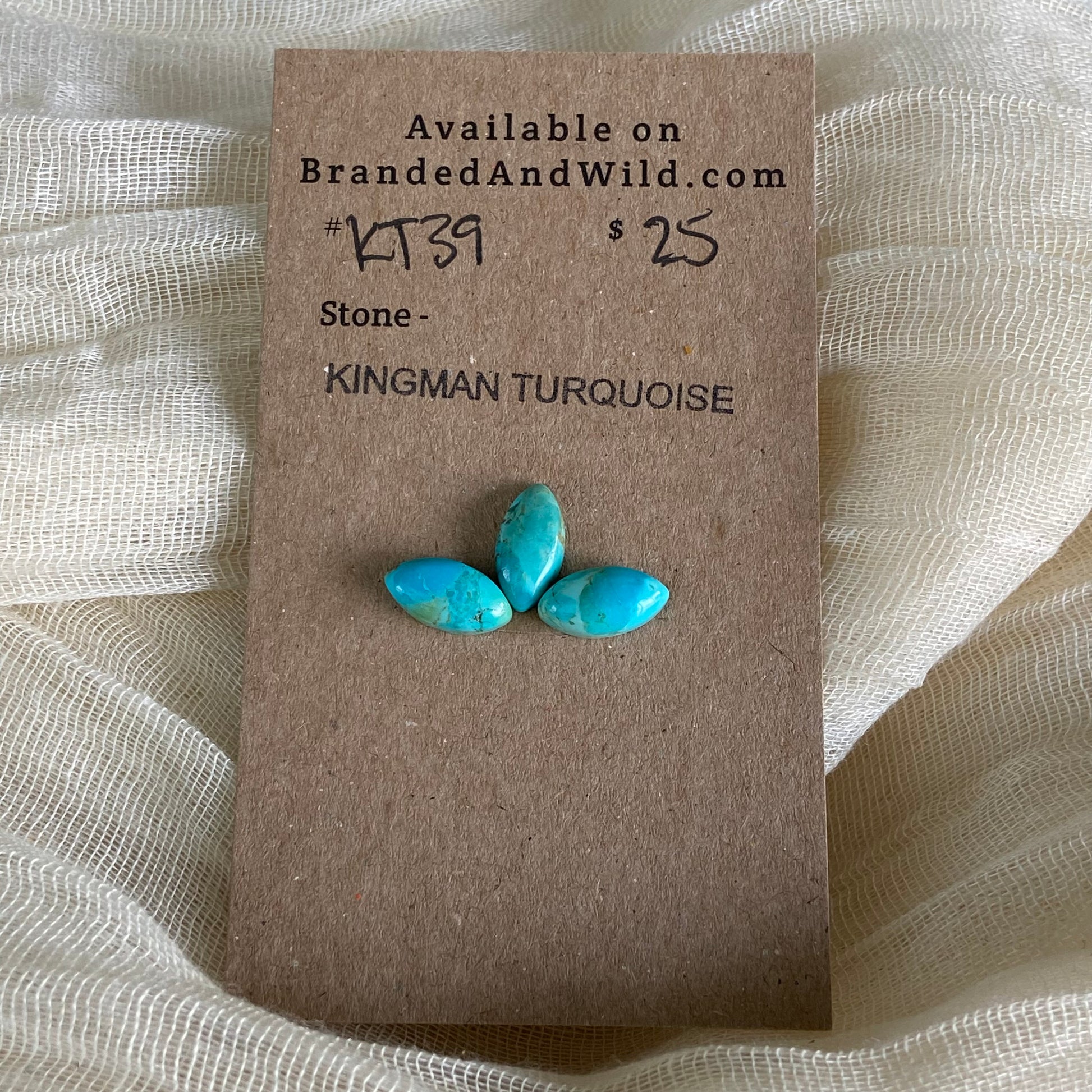 Kingman Turquoise Cabochon - KT39 57620F1C-D06B-428A-A560-A63B0334322E Brandedandwild.com