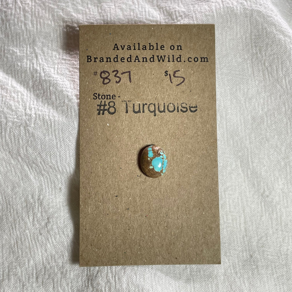 #8 Turquoise Cabochon - 837 576D7D84-A4D7-4A0F-A53C-0033FEE622CA Brandedandwild.com