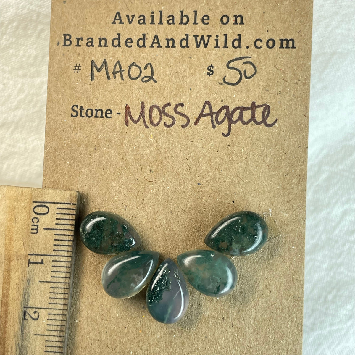Moss Agate Cabochon - MA02 5784B828-7999-4463-AFB0-312FD38B375F Brandedandwild.com