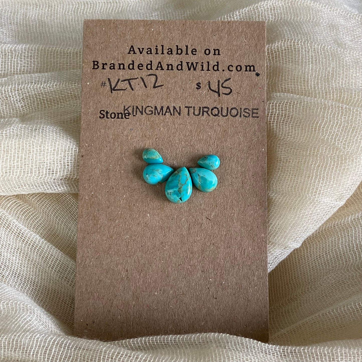 Kingman Turquoise Cabochon - KT12 57896F86-9168-4B7B-9CDC-6929699ABF35 Brandedandwild.com