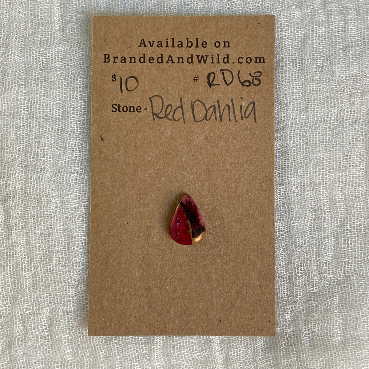 Red Dahlia Cabochon - RD68