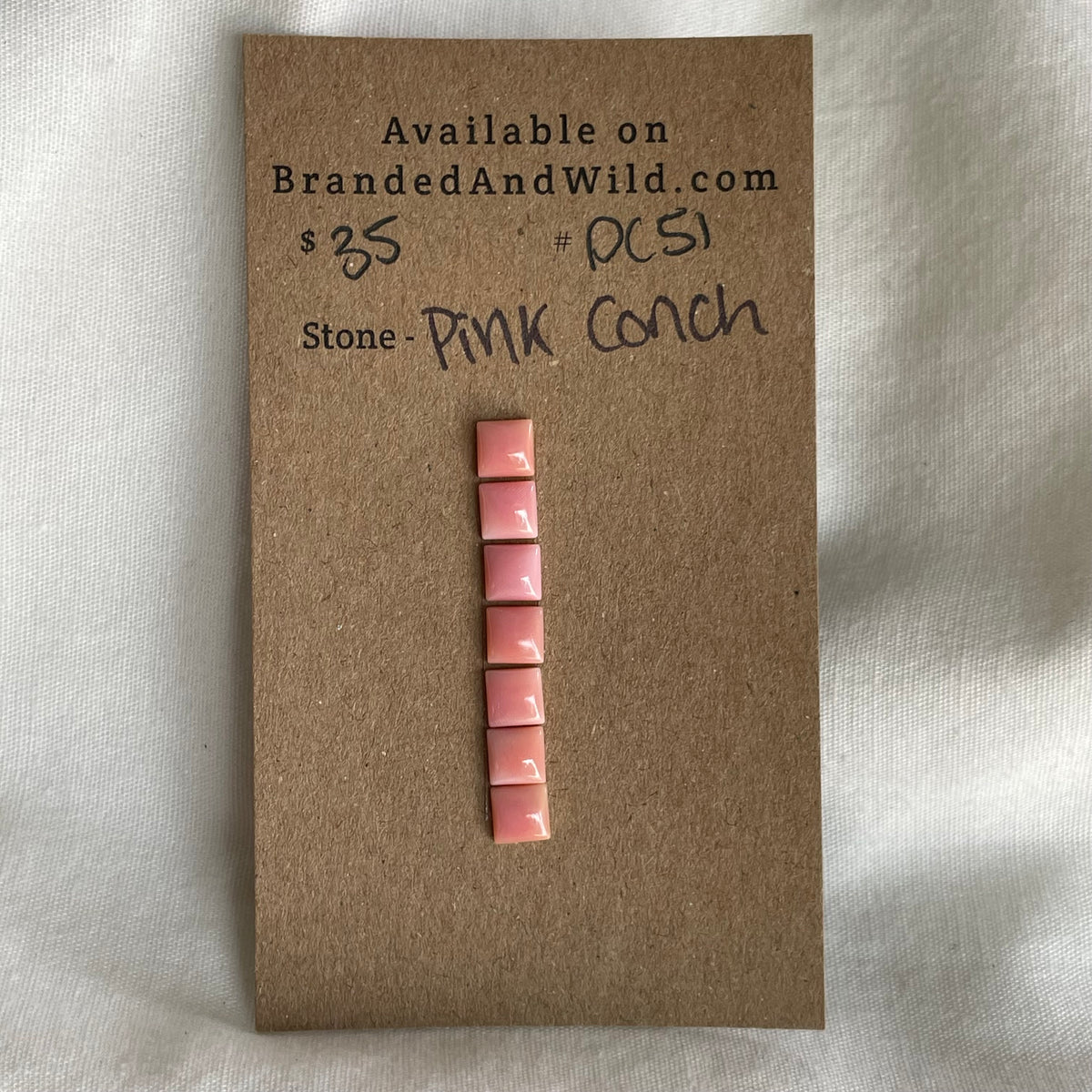 Pink Conch Cabochon - PC51 57F10FE3-DFB9-4DB2-955A-AF7F1DD30E66 Brandedandwild.com