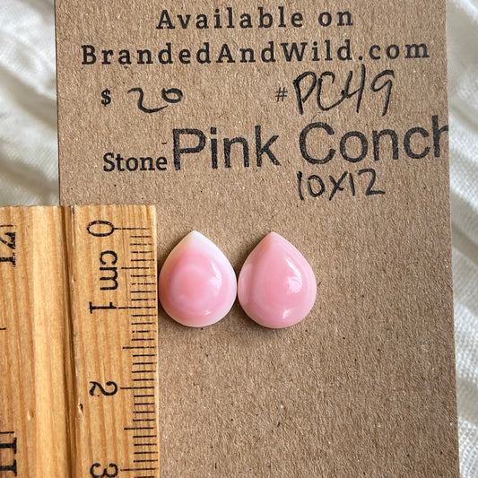 Pink Conch Cabochon - PC49 57F35D38-4CFA-4C58-81FE-7A06E7D04C66 Brandedandwild.com