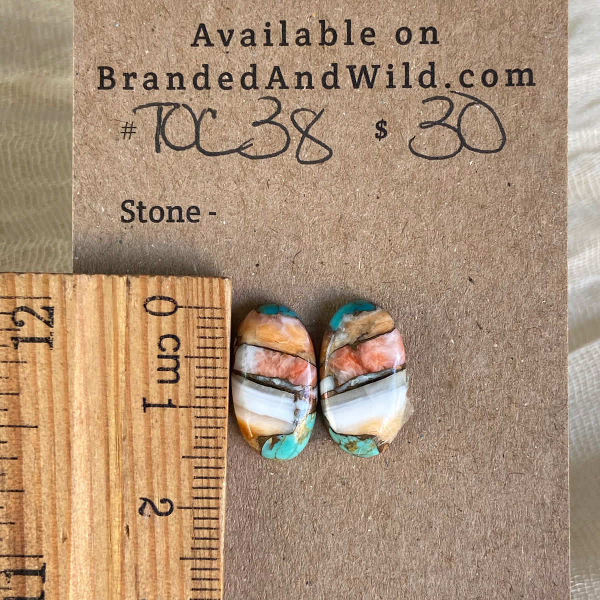 Turquoise, Oyster Shell, Copper Cabochon - TOC38 58247D0A-021C-4315-9FC3-F5A8692F2933 Brandedandwild.com