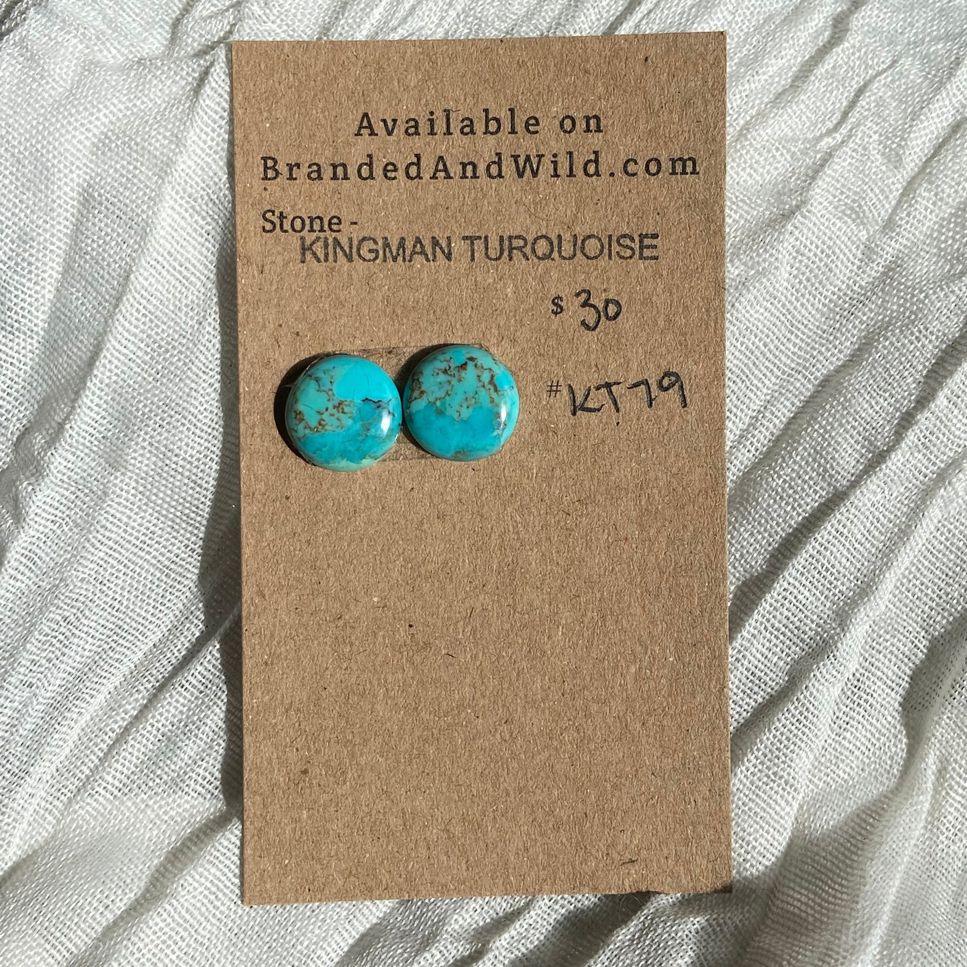 Kingman Turquoise Cabochon - KT79 5829649F-221C-458D-B0FC-7743774AEF20 Brandedandwild.com