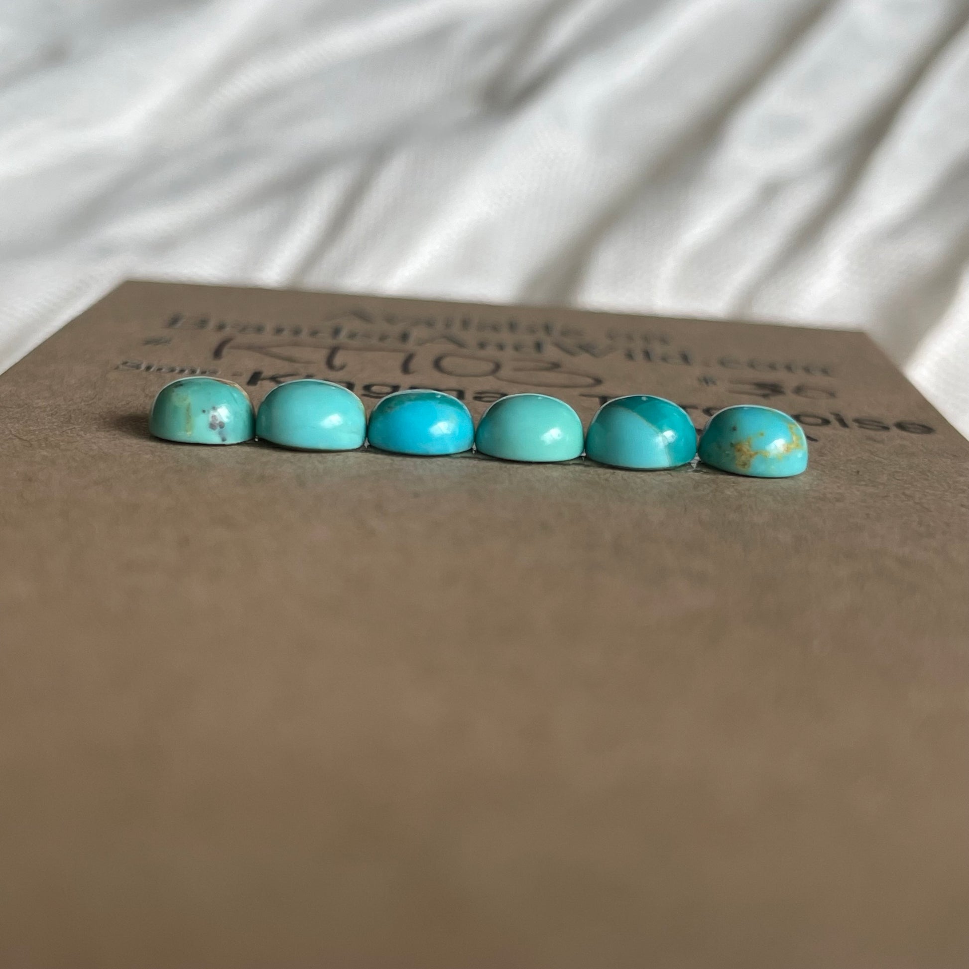 Kingman Turquoise Cabochon - KT103 5845B578-93DD-4256-A4AB-A6341C767EC7 Brandedandwild.com