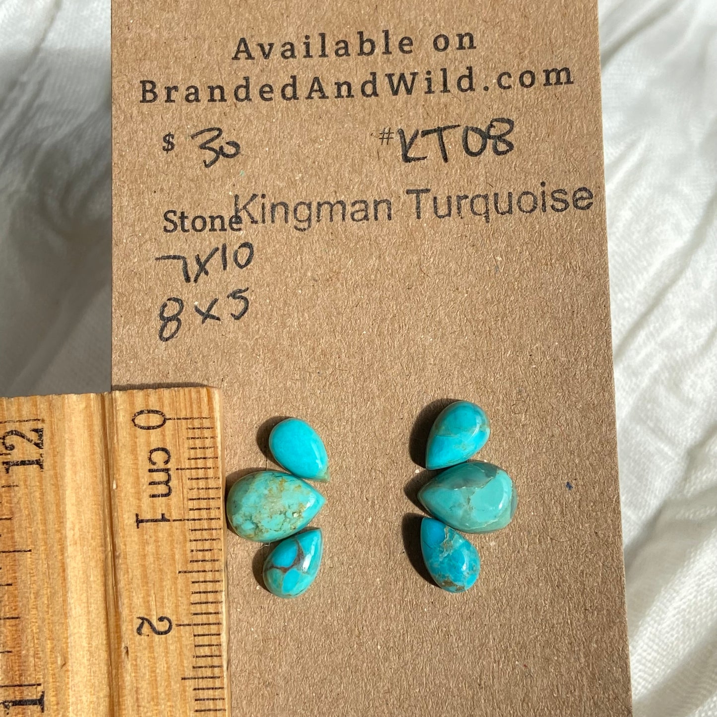Kingman Turquoise Cabochon - KT08 5849AD73-CDDD-4F41-A7C6-5AF7DE3DEC2A Brandedandwild.com