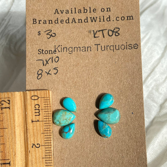 Kingman Turquoise Cabochon - KT08 5849AD73-CDDD-4F41-A7C6-5AF7DE3DEC2A Brandedandwild.com