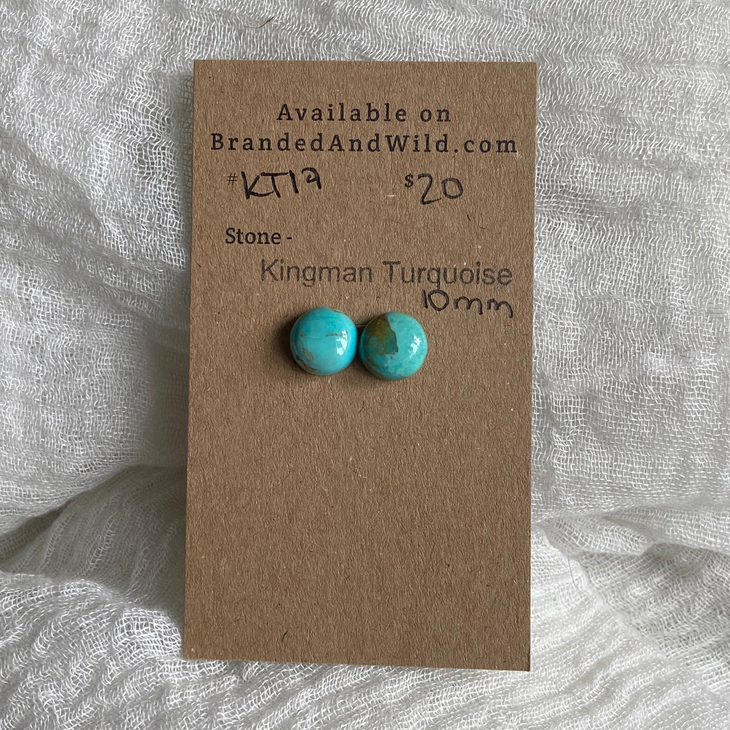 Kingman Turquoise Cabochon - KT19 587E405F-BD6A-42B4-8558-A2FE24EBAB18 Brandedandwild.com