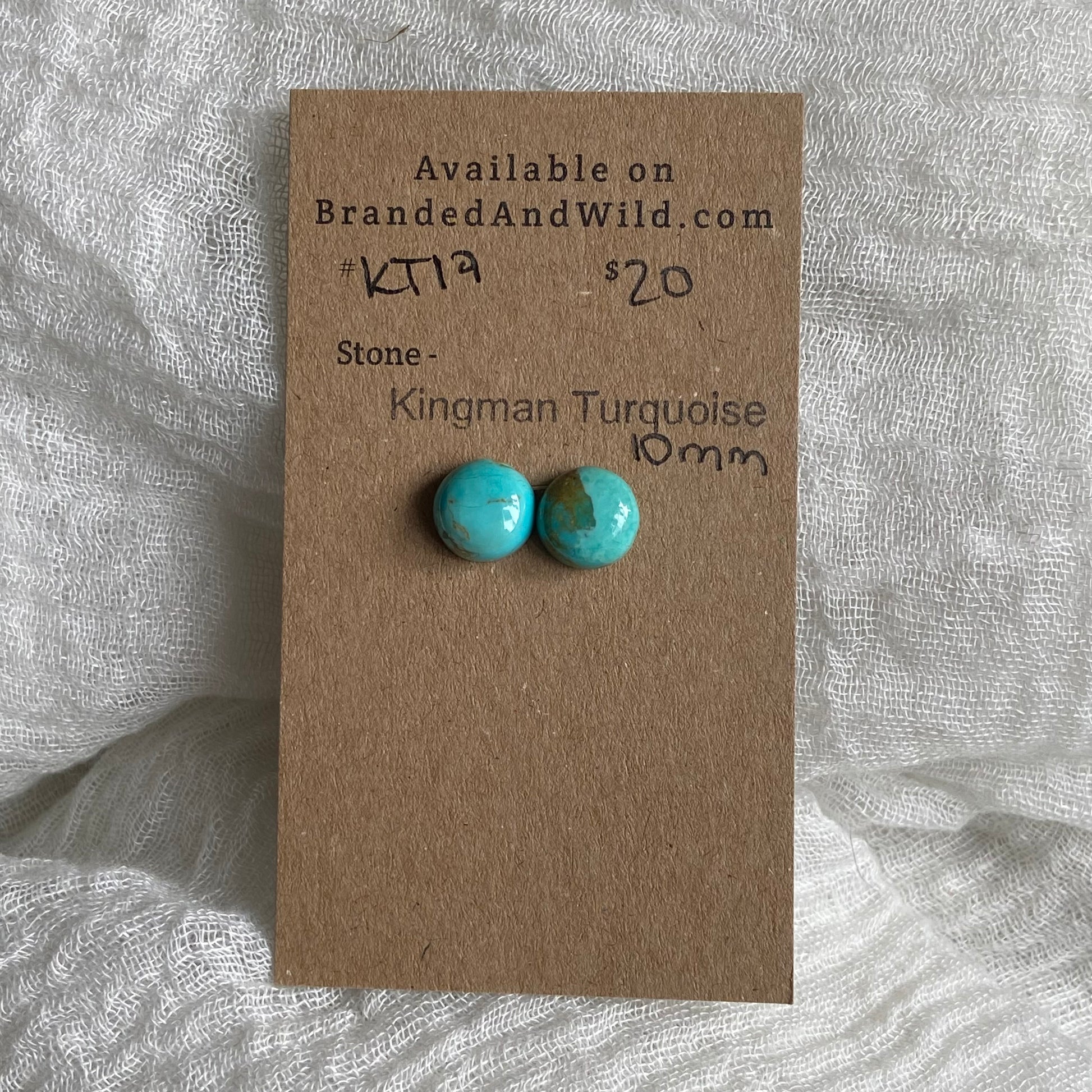 Kingman Turquoise Cabochon - KT19 587E405F-BD6A-42B4-8558-A2FE24EBAB18 Brandedandwild.com