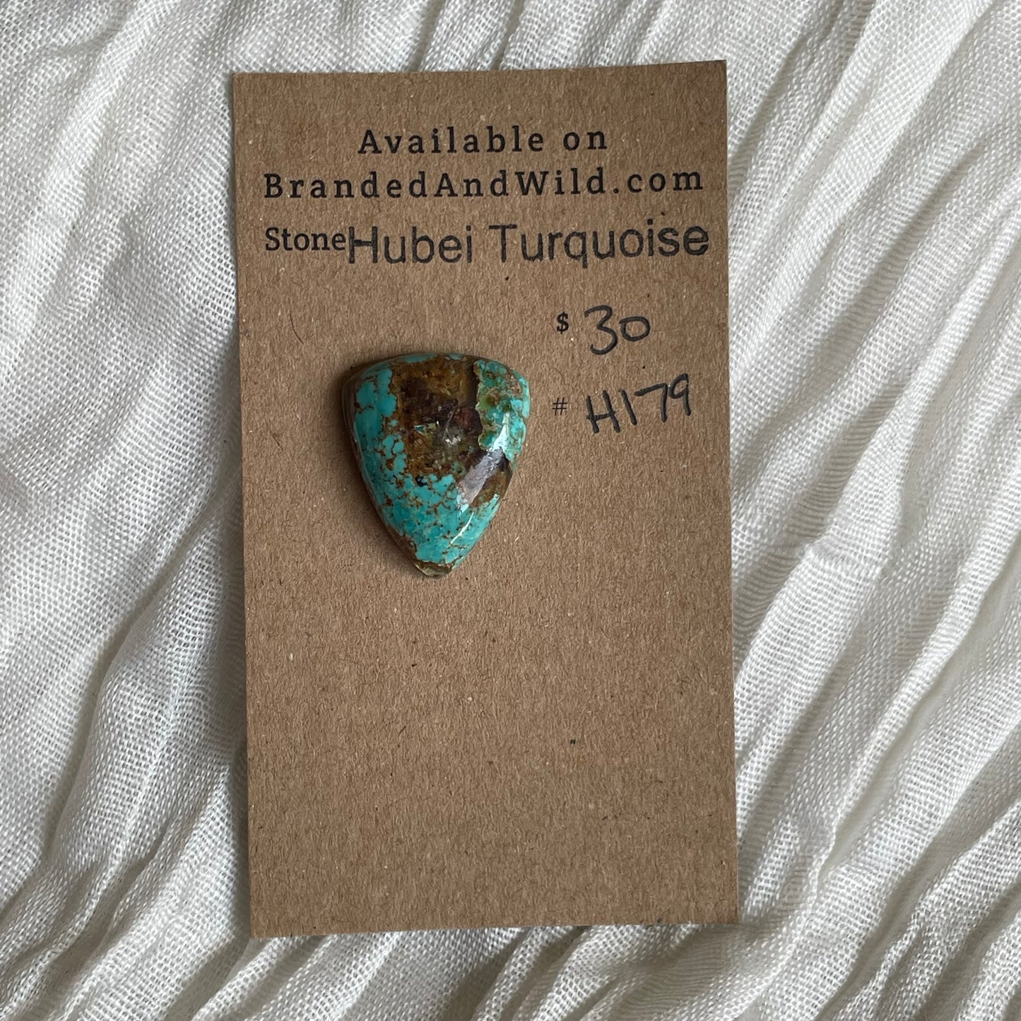 Hubei Turquoise Cabochon - H179 58AD8EC7-1EAA-4065-A0EE-E2C0D1D66F21 Brandedandwild.com