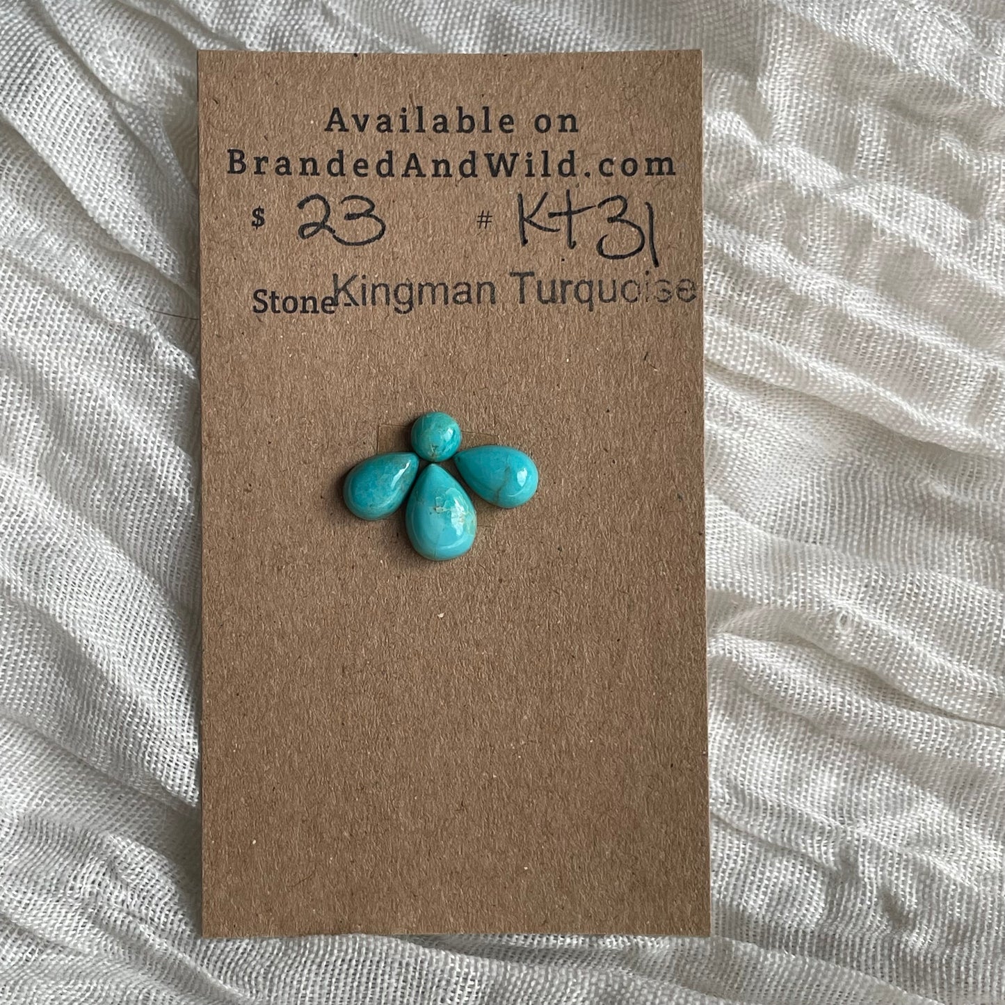 Kingman Turquoise Cabochon - KT31 58E2C188-88D6-4A6C-B4EA-01A8BFCB3287 Brandedandwild.com
