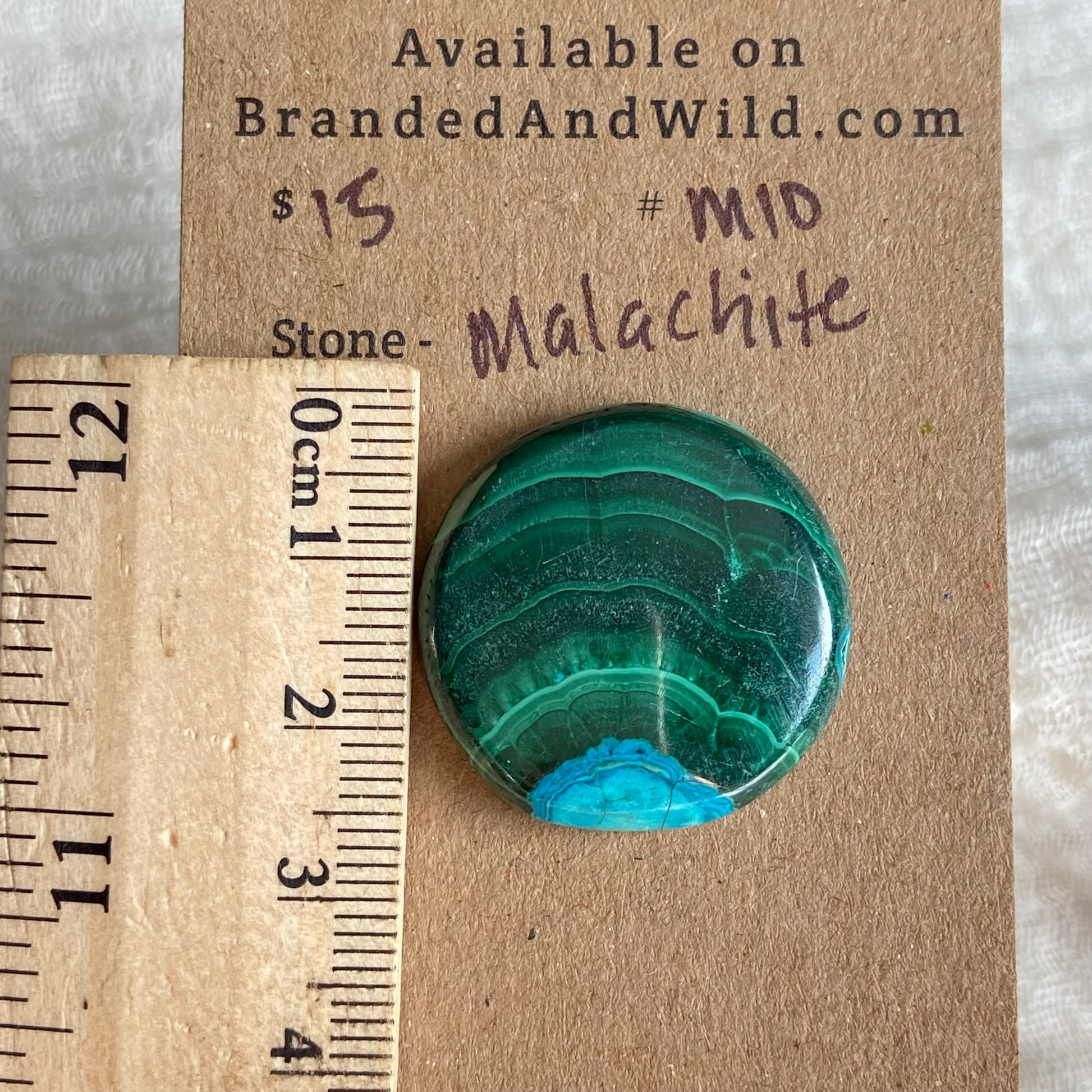Malachite Cabochon - M10 58EEC142-DF5B-40E4-80B9-CCE05C2E060E Brandedandwild.com