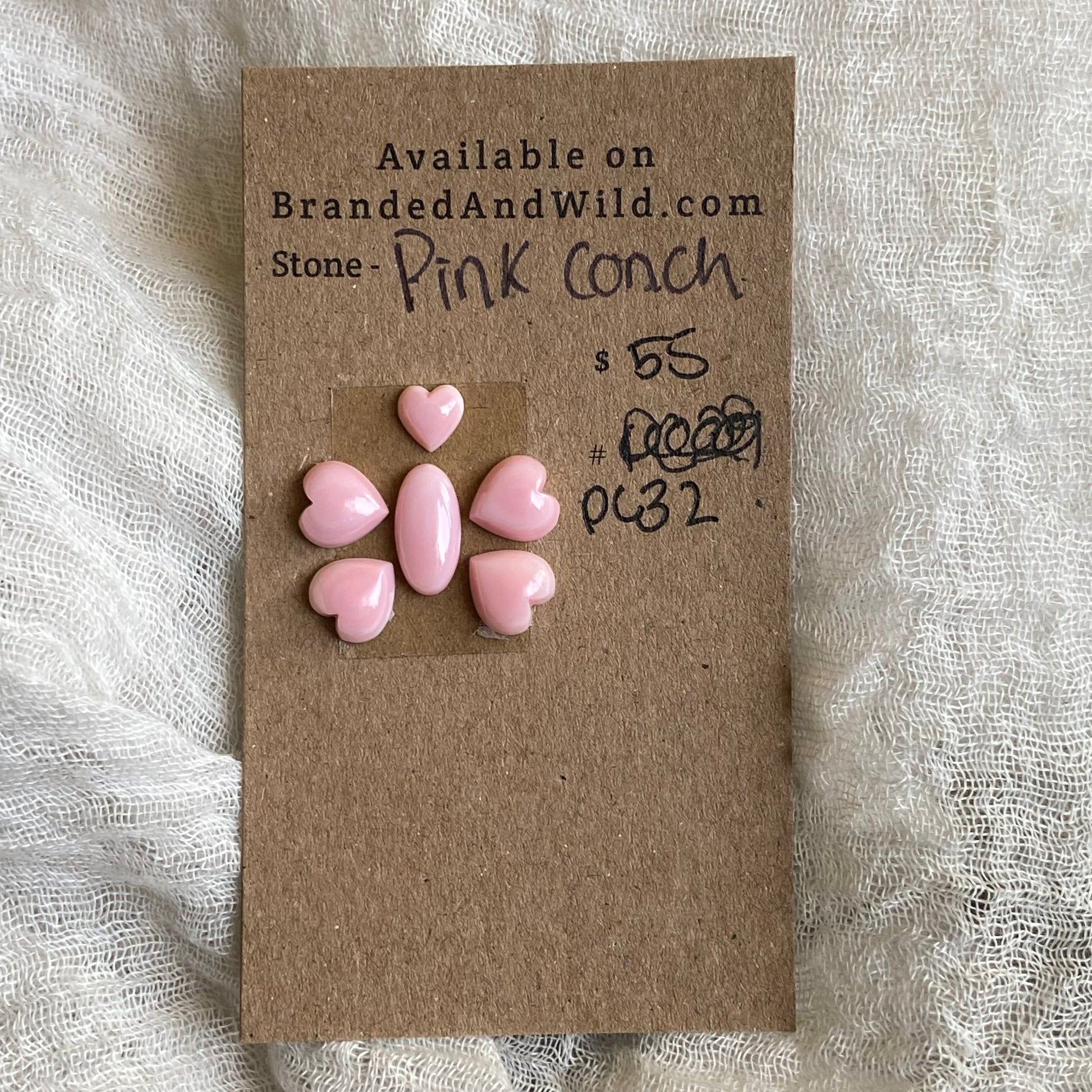 Pink Conch Cabochon - PC32 58F98D70-3D8C-4852-934D-7AE00B1D9B26 Brandedandwild.com