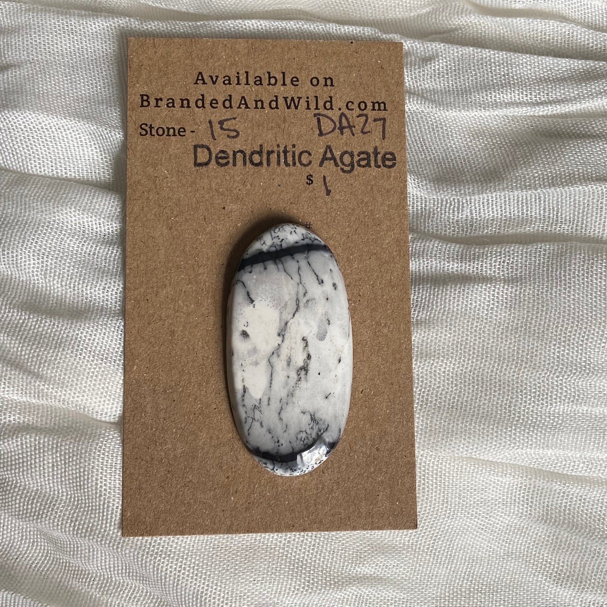 Dendritic Agate Cabochon - DA27 5922EC8F-155C-43C1-888A-AD23DA231BDE Brandedandwild.com