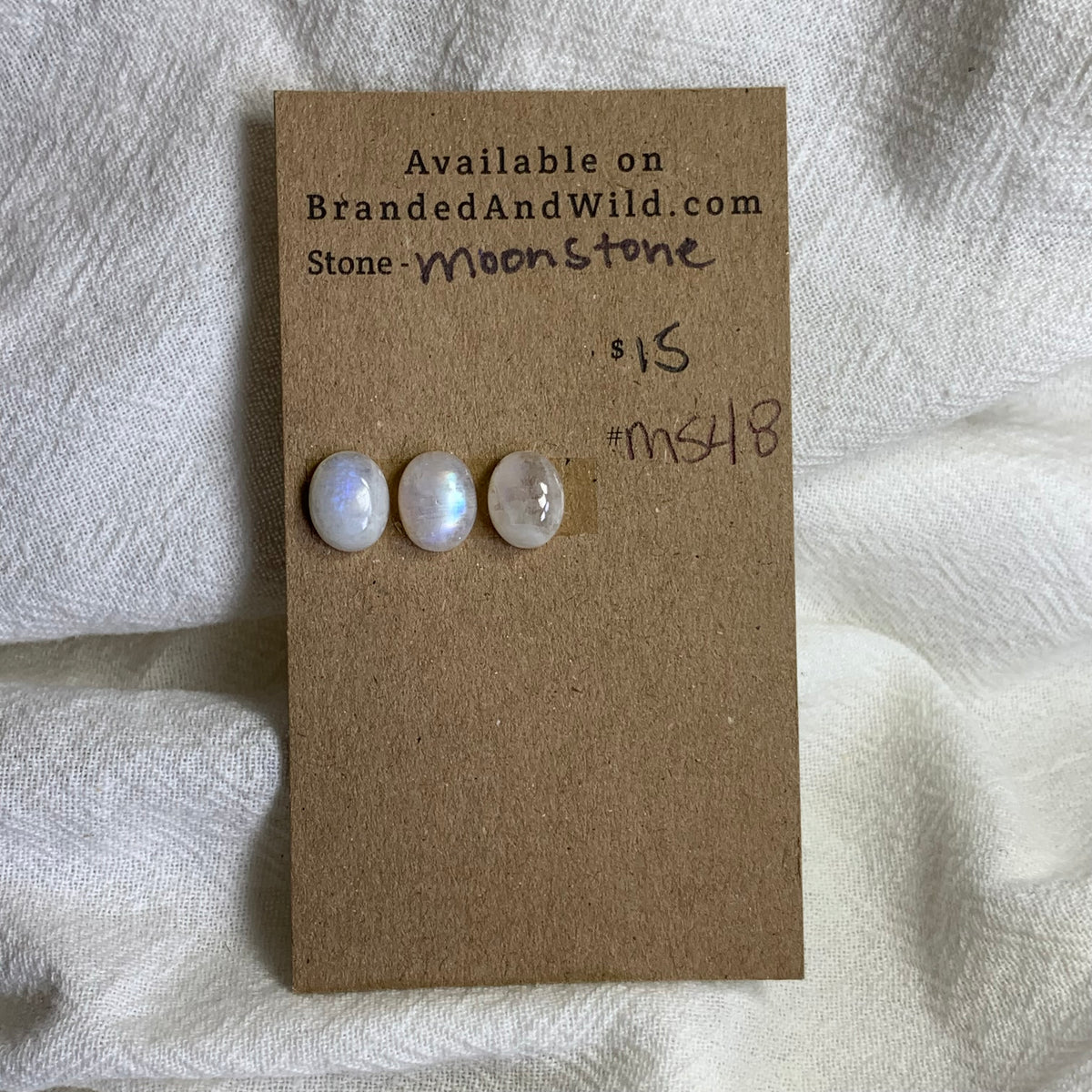 Moonstone Cabochon - MS48 592EAC8F-FA7C-4254-951C-AF01F9A52D85 Brandedandwild.com