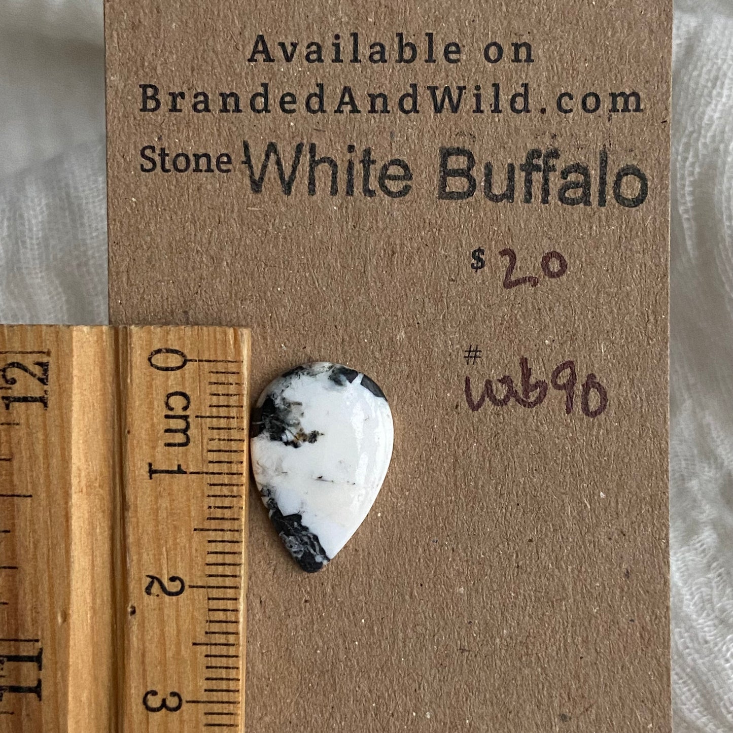 White Buffalo Cabochon - WB90