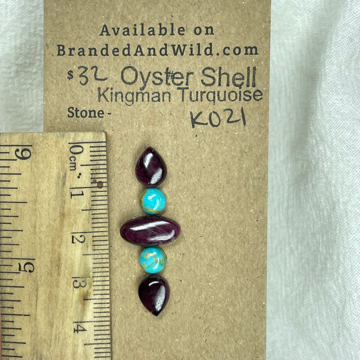 Oystershell - Kingman Turquoise Cabochon - K021 593B1587-EFE0-44FA-894A-52C495E248DF Brandedandwild.com