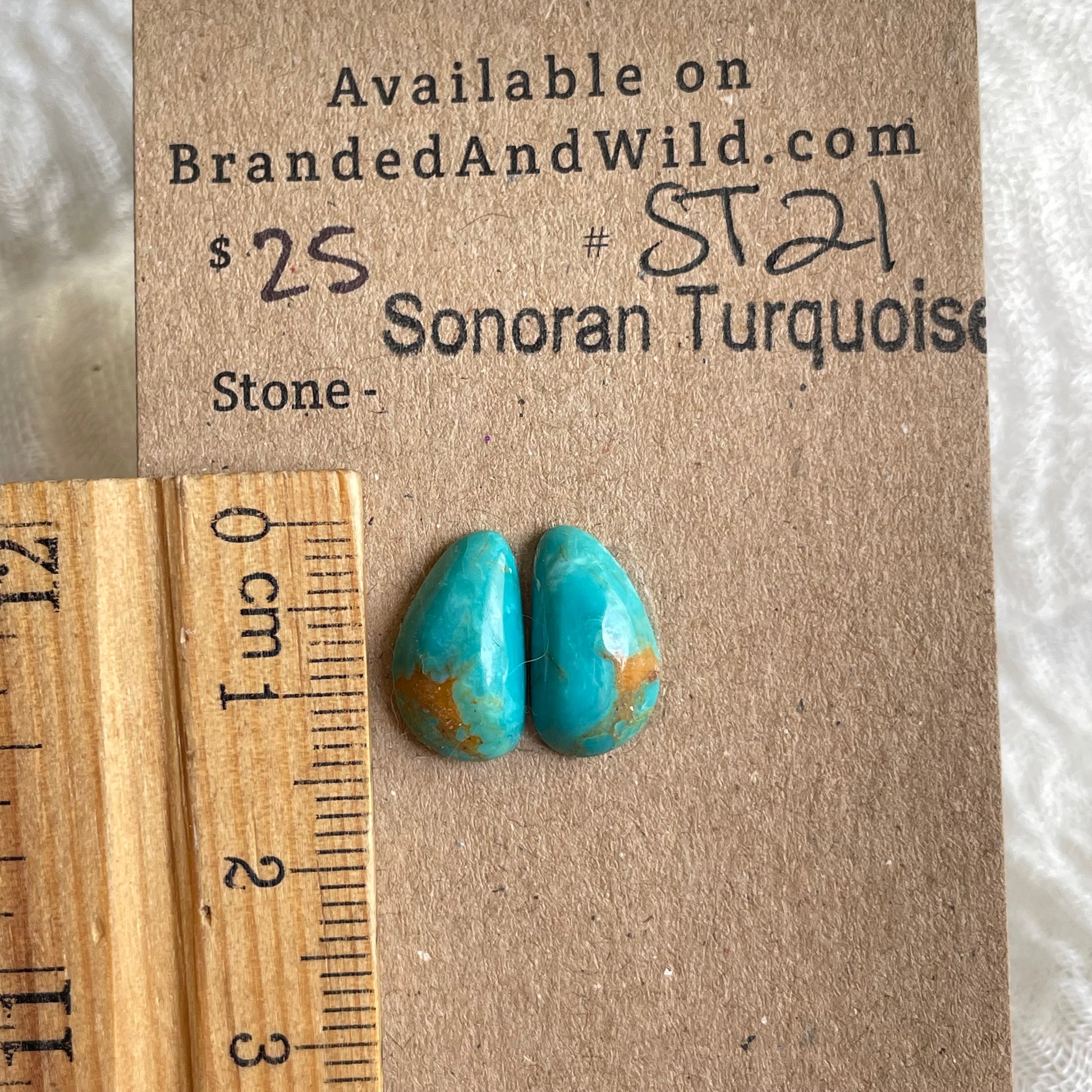 Sonoran Turquoise Cabochon - ST21 593BAA02-491F-4B3F-8BA2-E9194768E7BA Brandedandwild.com