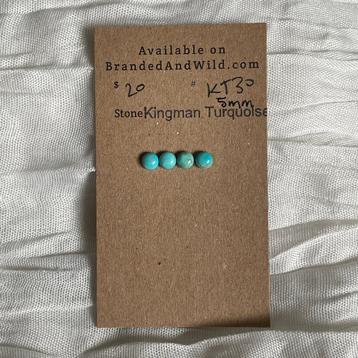Kingman Turquoise Cabochon - KT30 597E86DD-2538-4BFD-9D0E-C8462A67A21A Brandedandwild.com