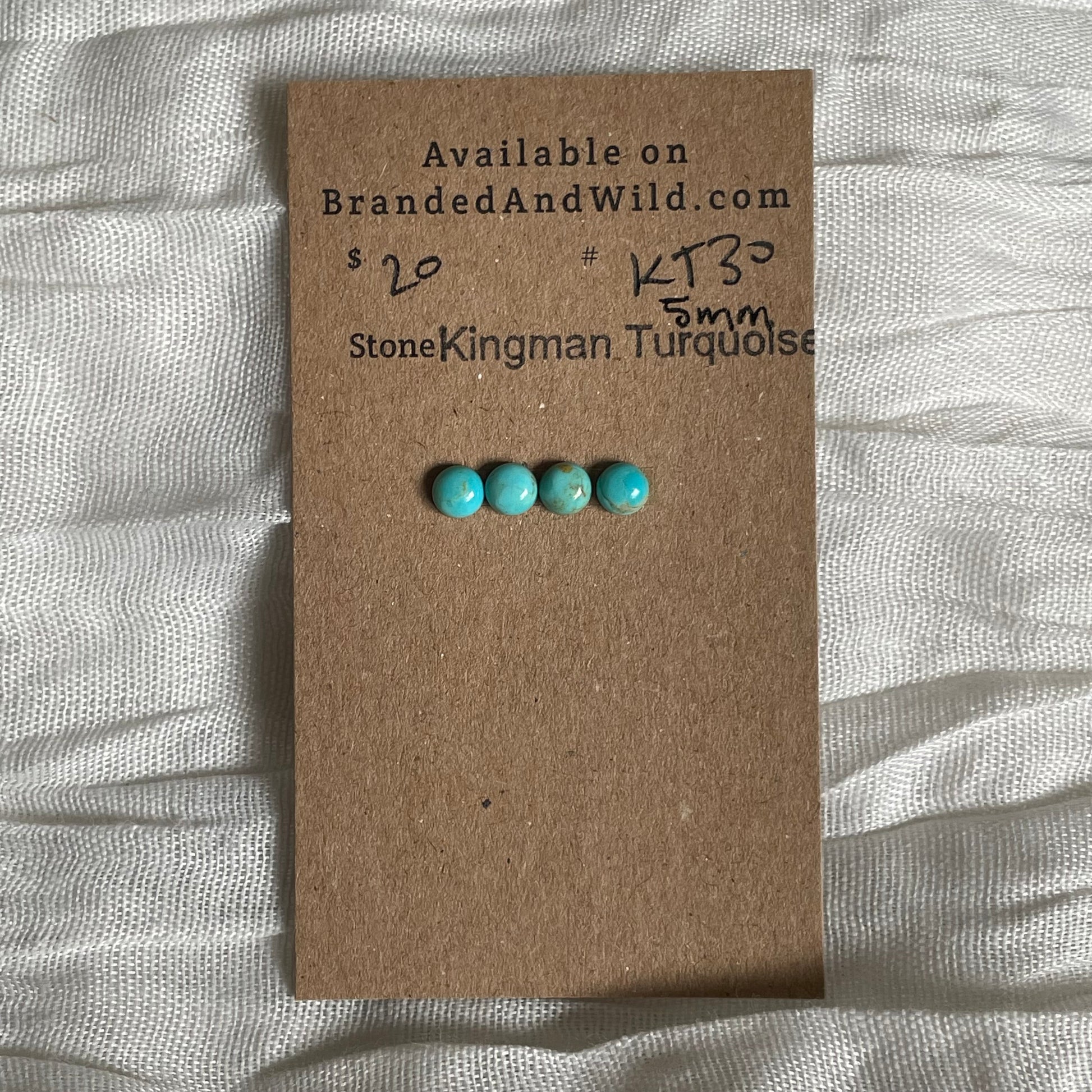 Kingman Turquoise Cabochon - KT30 597E86DD-2538-4BFD-9D0E-C8462A67A21A Brandedandwild.com
