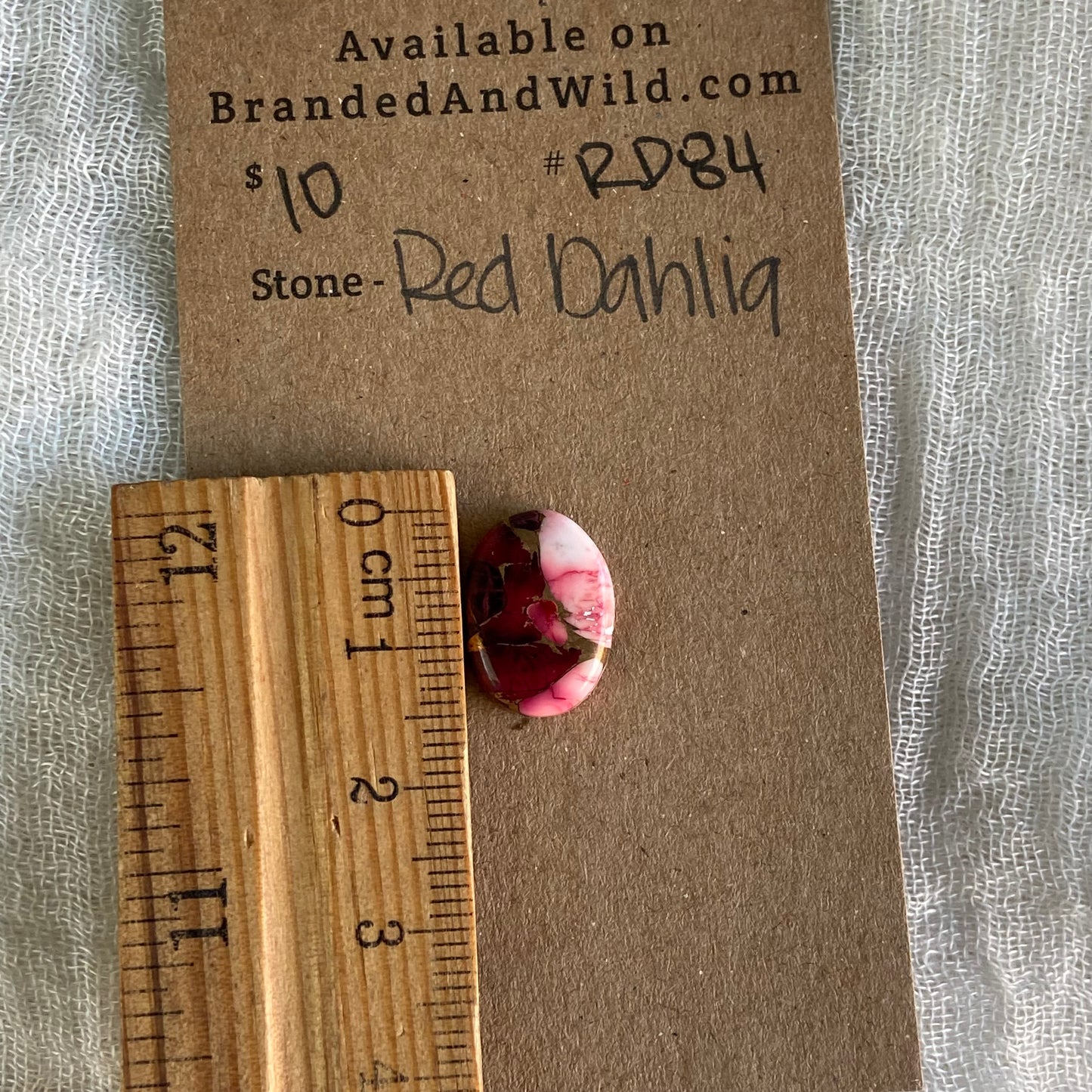 Red Dahlia Cabochon - RD84