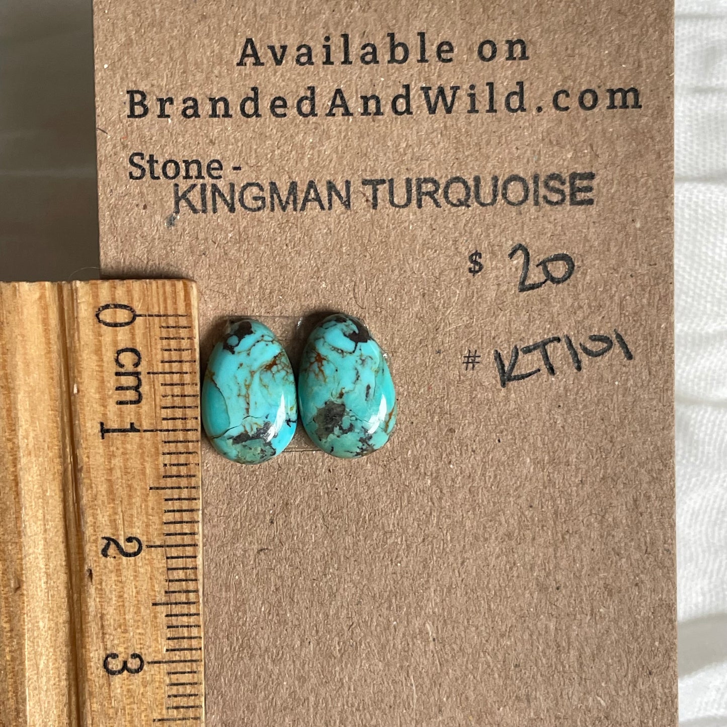 Kingman Turquoise Cabochon - KT101 59A97442-95EE-4CA6-B09B-CEF3851519DC Brandedandwild.com