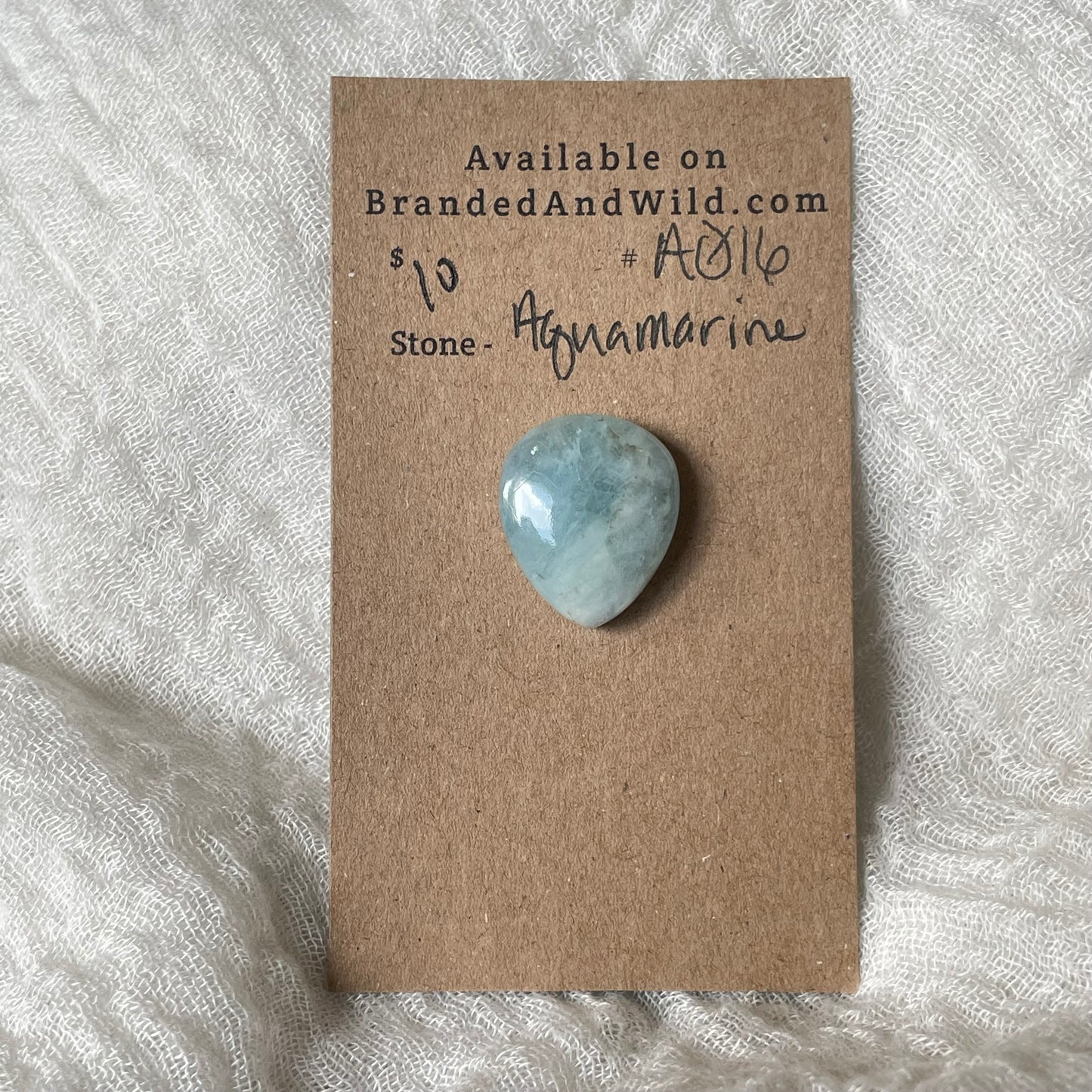 Aquamarine Cabochon AQ16 59C19D46-3DC8-4CF6-ACF4-02E8C87FA7B9 Brandedandwild.com