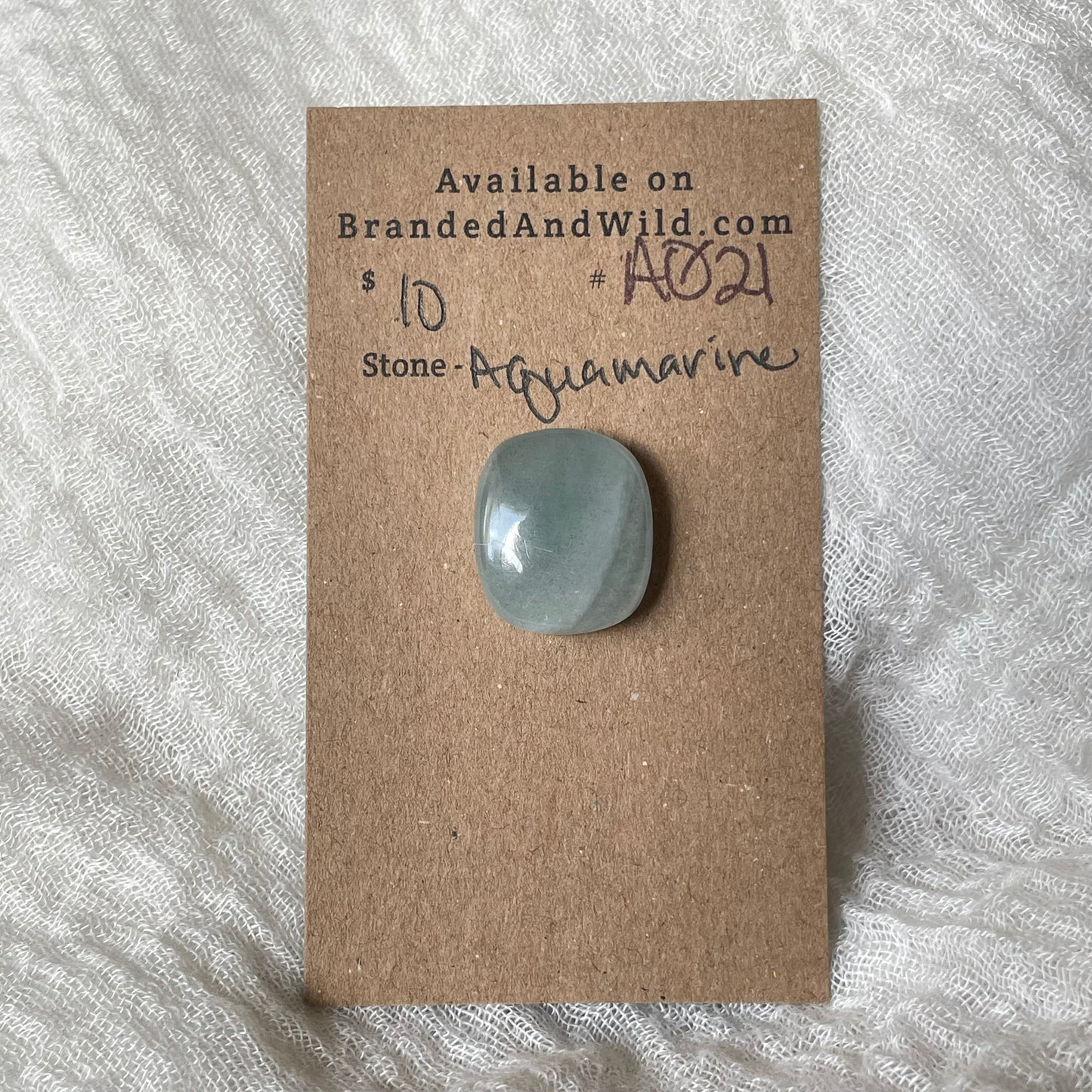 Aquamarine Cabochon AQ21 59D45638-26C9-406E-BF7E-5010CF3ECFAC Brandedandwild.com
