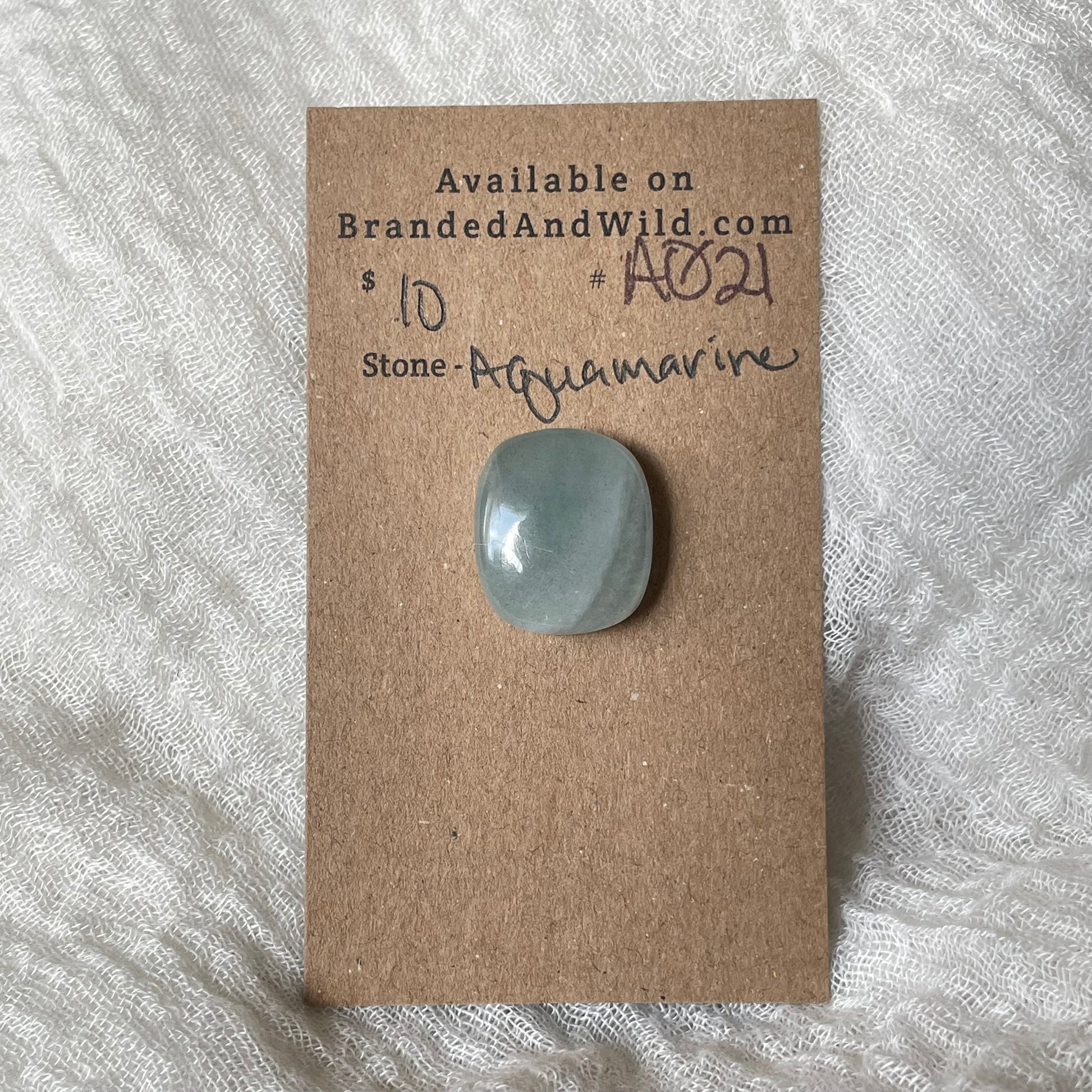 Aquamarine Cabochon AQ21 59D45638-26C9-406E-BF7E-5010CF3ECFAC Brandedandwild.com