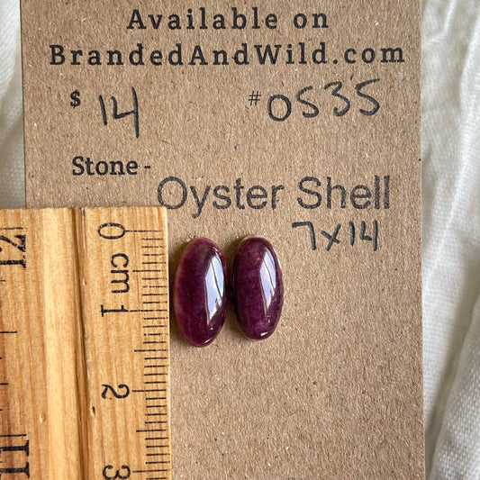 Oyster Shell Cabochon - OS35 59D9BA0E-0D22-4FE5-98A2-5E561BC284E5 Brandedandwild.com