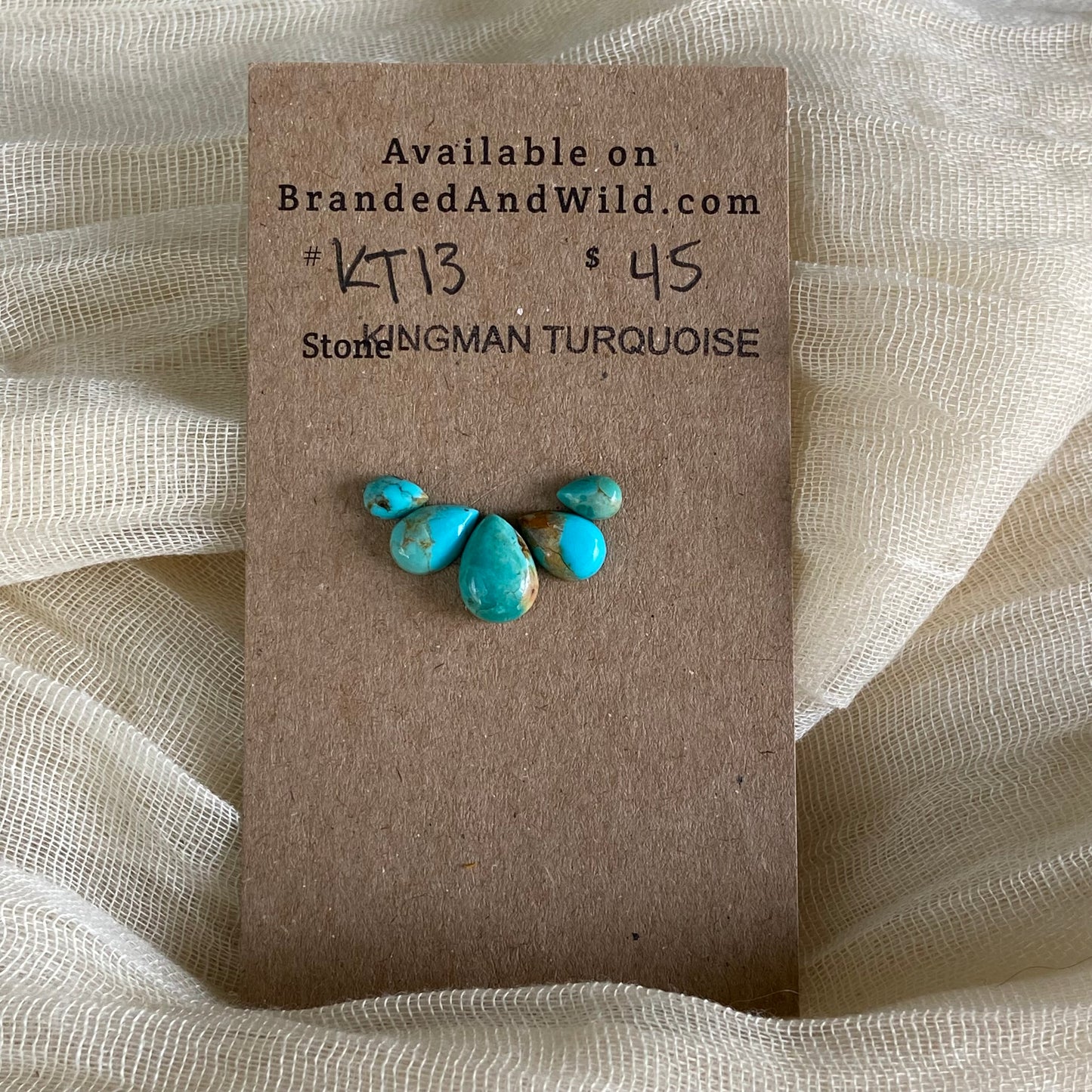 Kingman Turquoise Cabochon - KT13 5A05E830-8BED-4806-B239-D3D57E87F9DD Brandedandwild.com