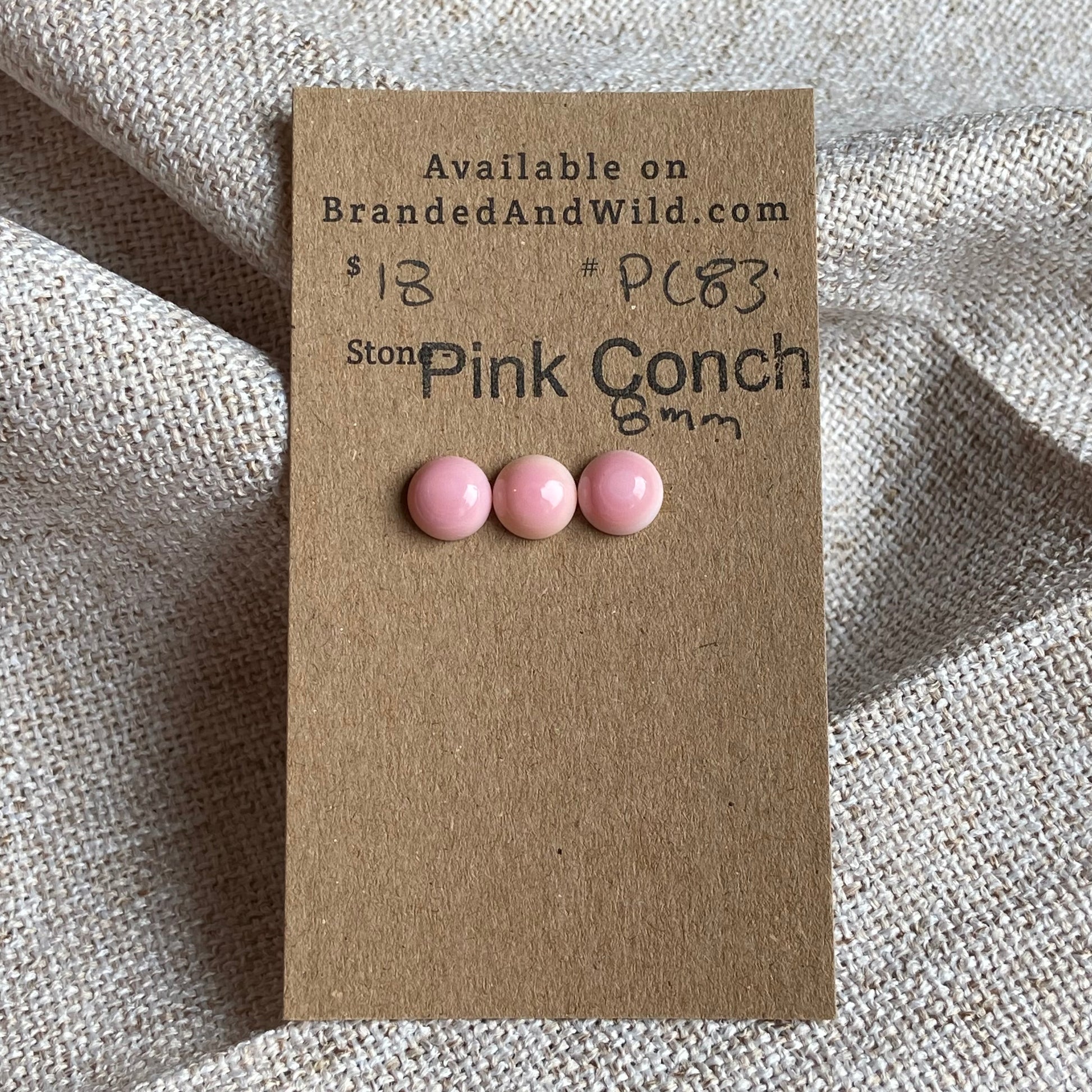 Pink Conch Cabochon - PC08 5A1295C4-018E-4F71-95D0-964A57C99923 Brandedandwild.com