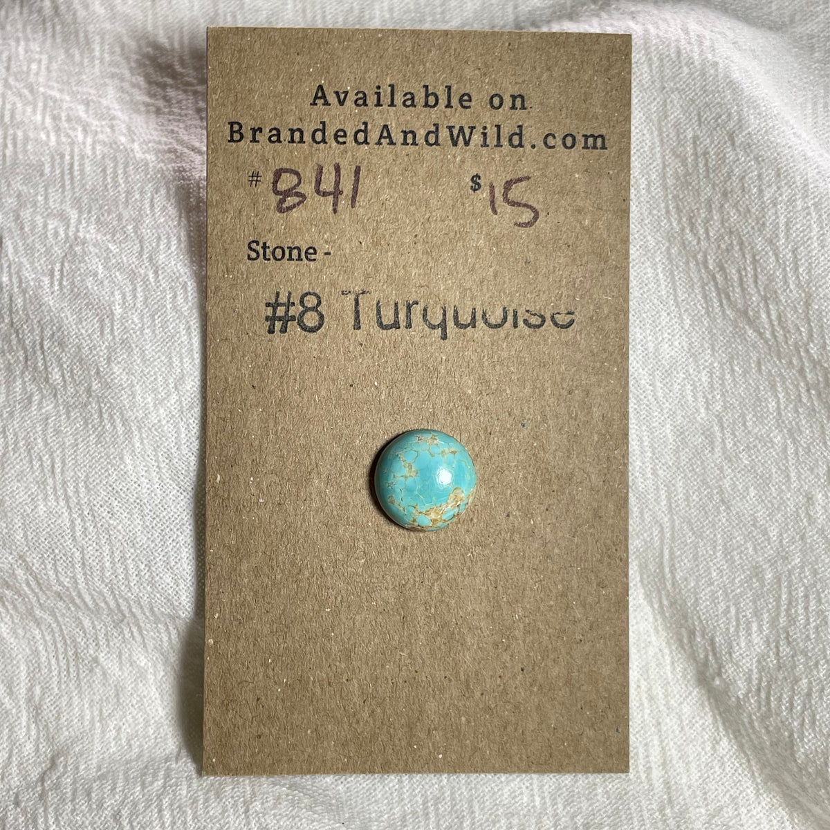 #8 Turquoise Cabochon - #841 5A1A5B7B-7BB2-4B69-91E0-9DF21257715F Brandedandwild.com