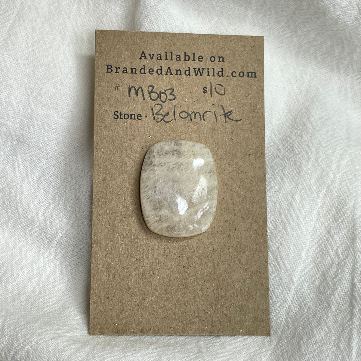 Belomrite Moonstone Cabochon - MB03 5A242F84-D0BD-4A24-95AE-90474AE67D49 Brandedandwild.com