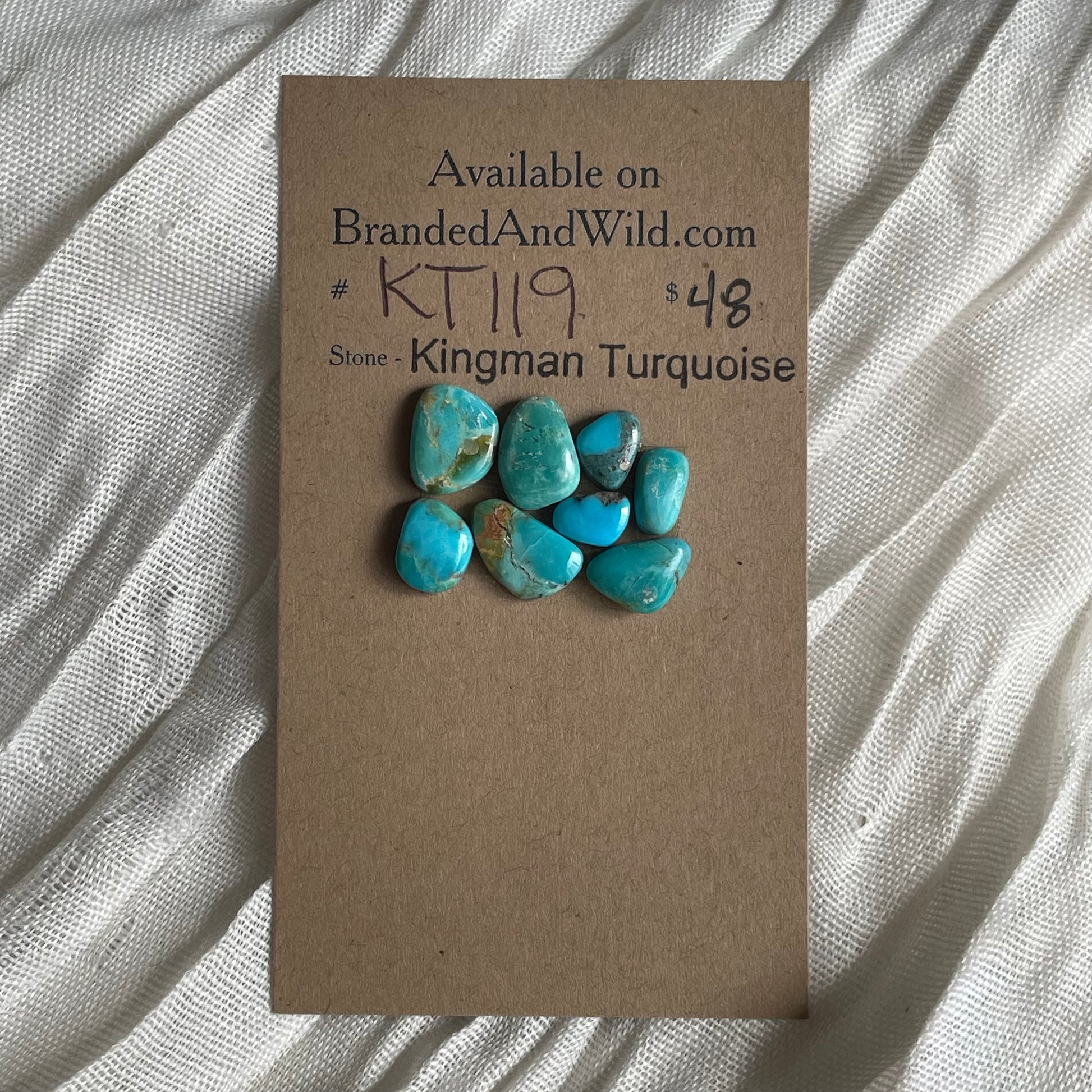Kingman Turquoise Cabochon - KT119 5A4DD8F0-225F-4A1A-B739-433FA7CF3811 Brandedandwild.com