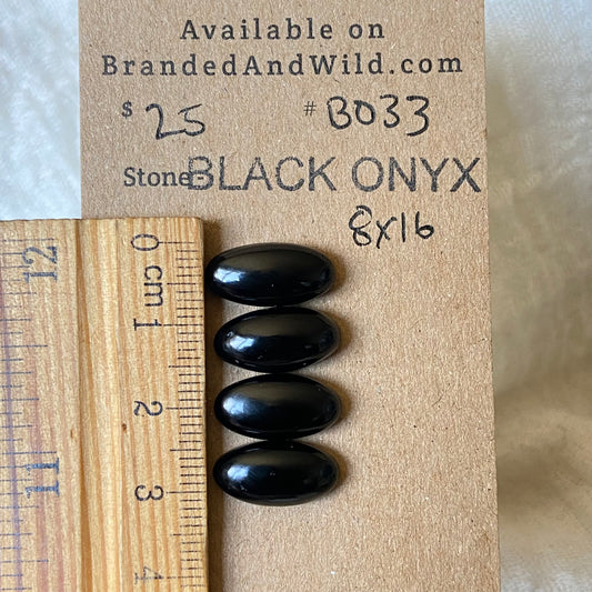 Black Onyx Cabochon - B033 5A736F6B-CA69-4756-8B30-080256E3B4F1 Brandedandwild.com