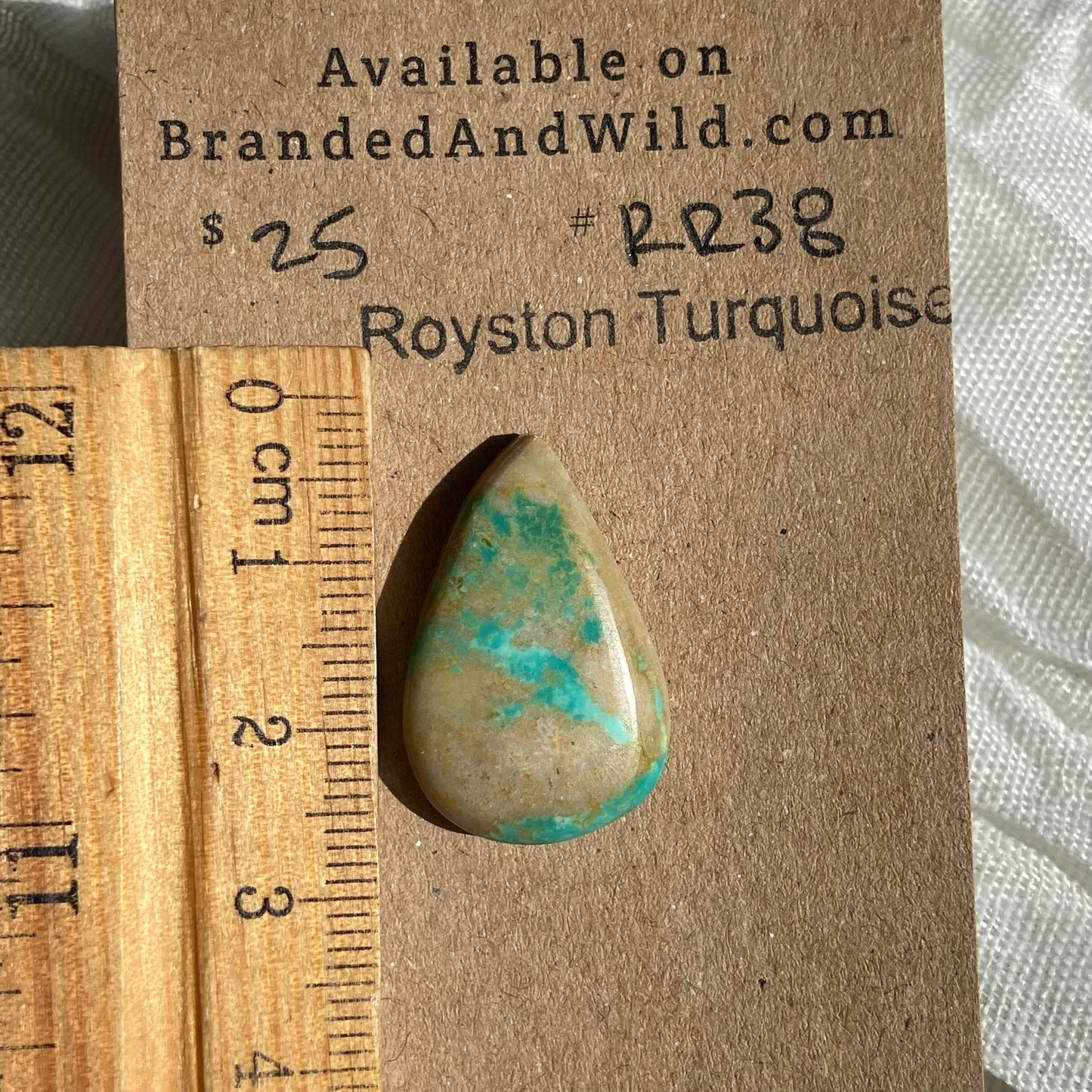 Royston Ribbon Turquoise Cabochon RR38 5A92014C-C369-4E1B-A24E-B866C06BC456 Brandedandwild.com