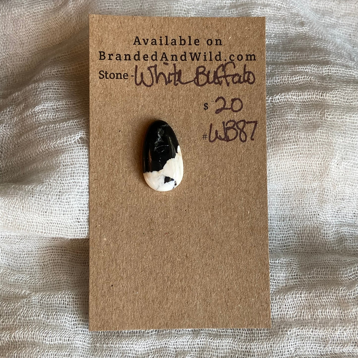 White Buffalo Cabochon - WB87