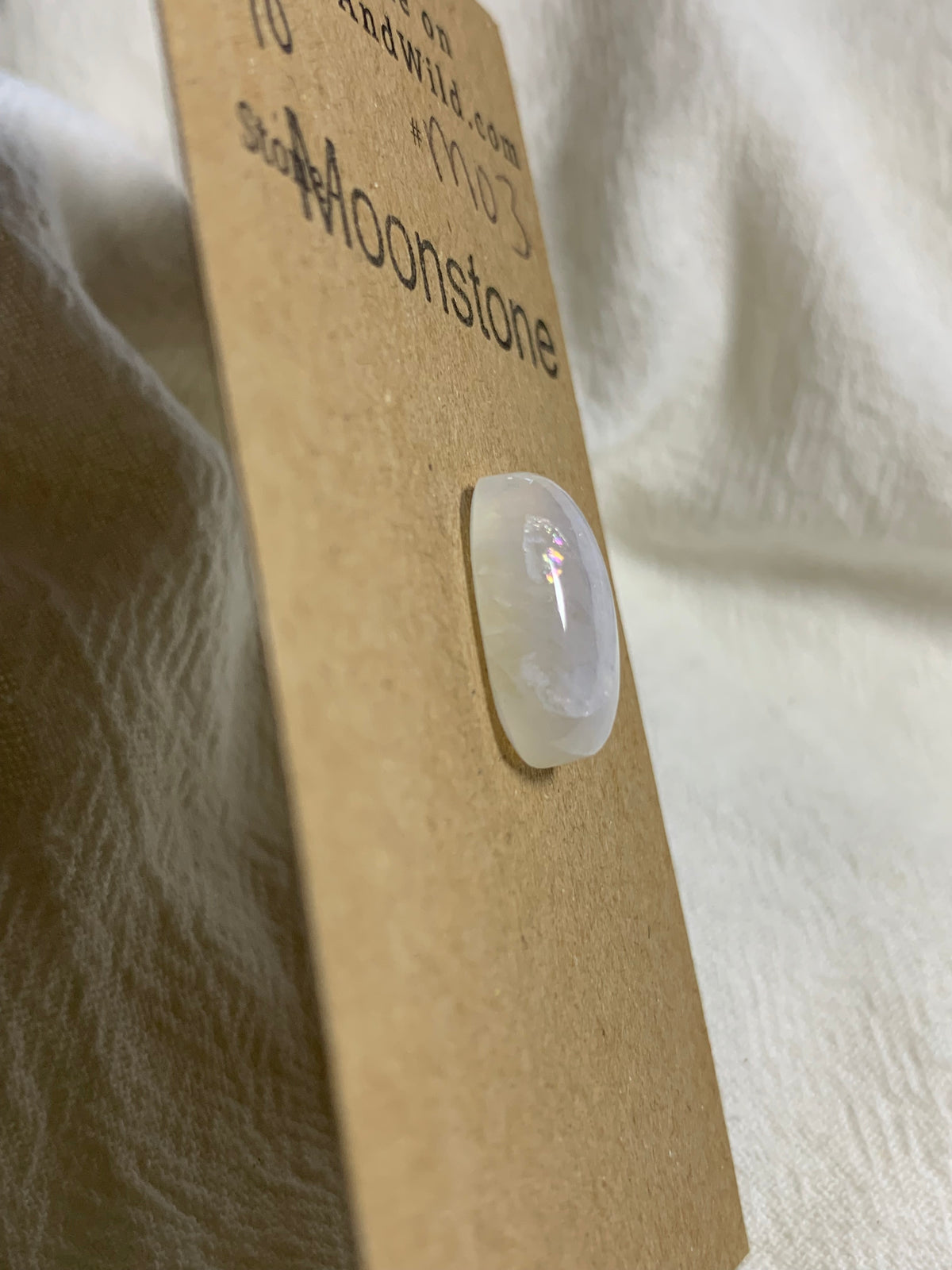 Moonstone Cabochon - M03 5AD9FE95-B576-424A-87E0-84E4FDE2E8EE Brandedandwild.com