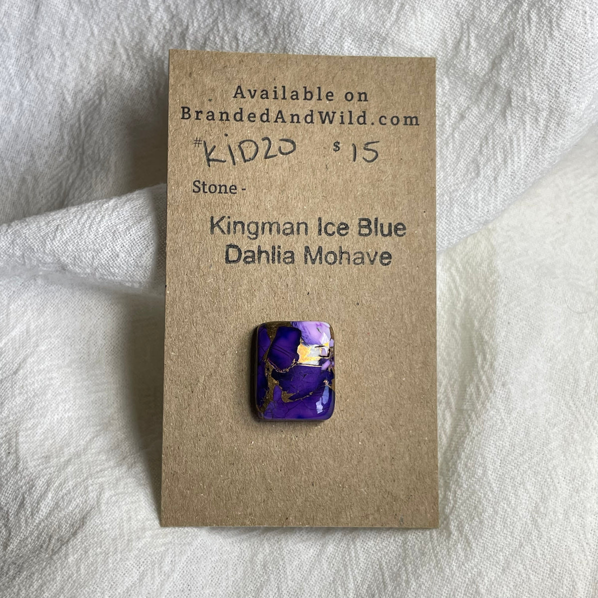 Kingman Ice Blue Dahlia Cabochon - KID20 5ADE11CD-1073-4B60-A144-A3EA3ADDF08D Brandedandwild.com